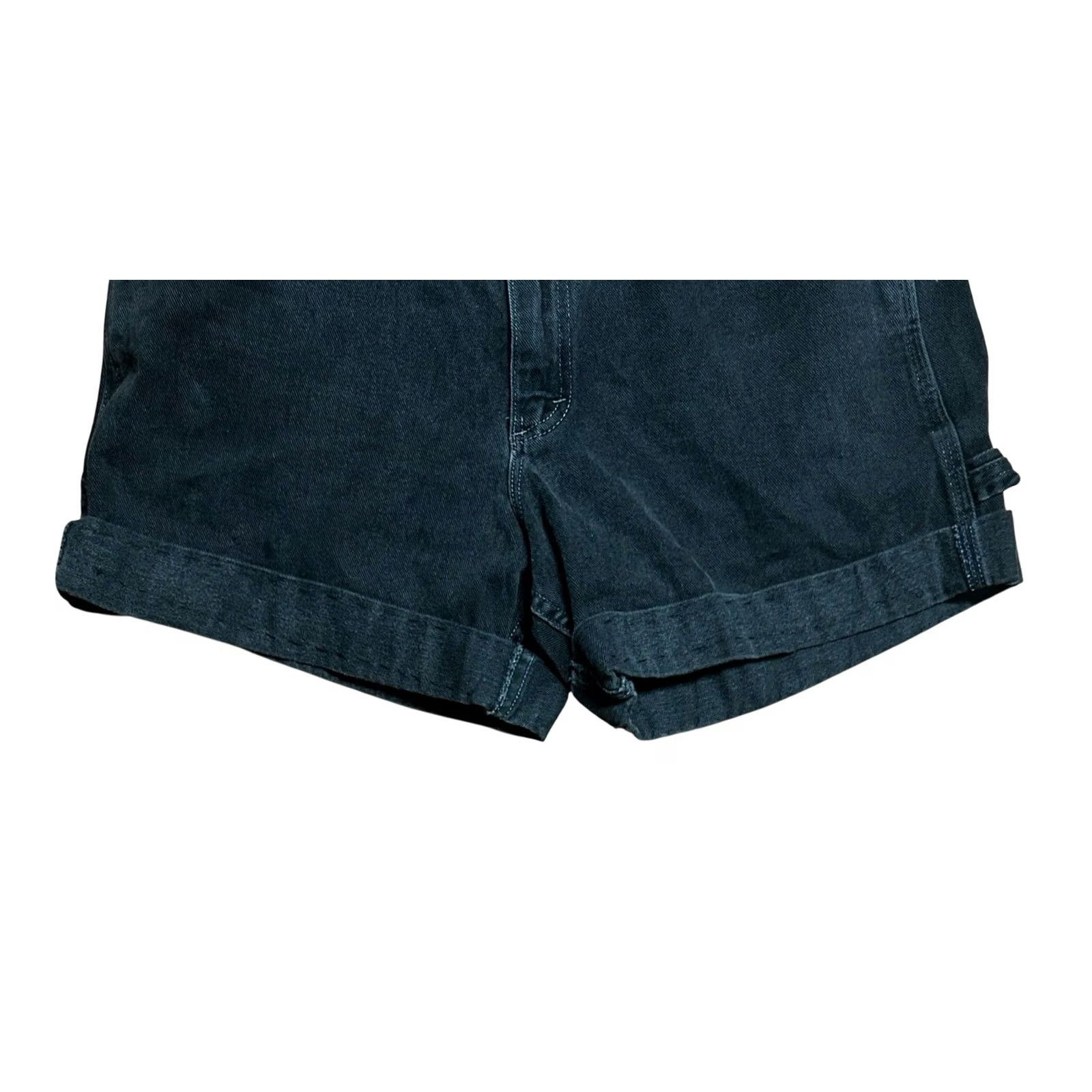 Lee Lee Dungarees Women's Vintage Black Carpenter Cargo Short Size 34 Y2K Jeans Size 25" / US 0 / IT 36 - 5 Thumbnail