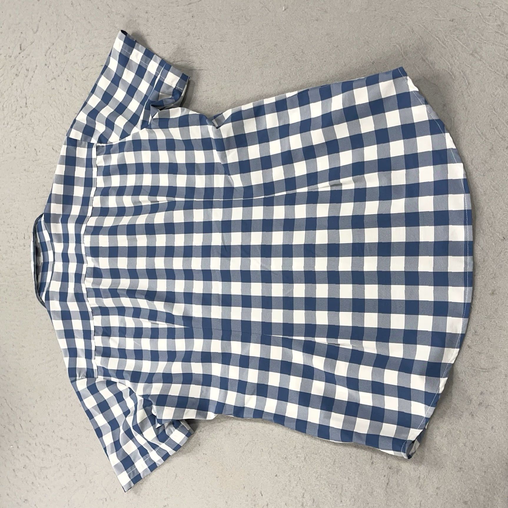 Mizzen+Main Mizzen+Main Shirt Mens M Trim Blue Check Short Sleeve Button-Up Casual Slim Performance Stretch Size US M / EU 48-50 / 2 - 5 Thumbnail