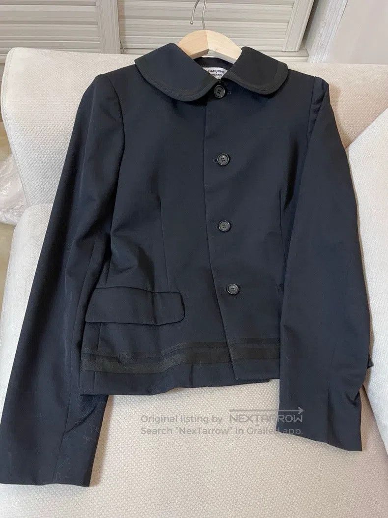Comme des Garcons Comme Des Garcons Navy collar top coat, size XS Size XS / US 0-2 / IT 36-38 - 4 Thumbnail