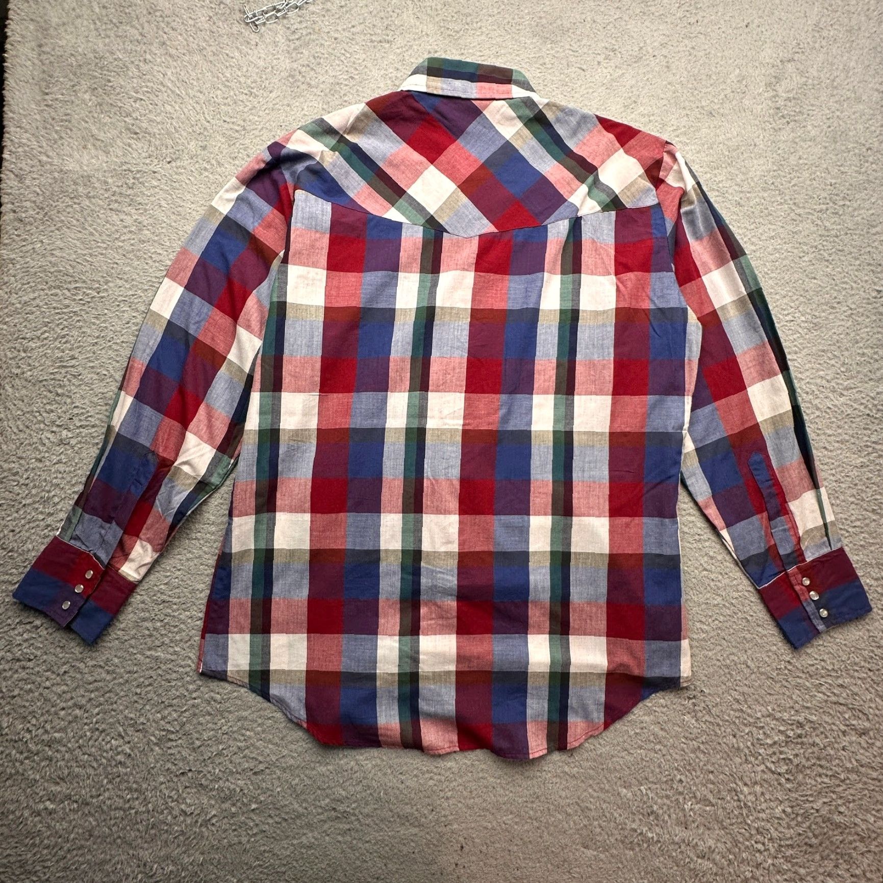 Vintage VINTAGE Ely Cattleman Pearl Snap Button Up Shirt Men Large Long Sleeve Plaid Red Western Mens Size US L / EU 52-54 / 3 - 3 Thumbnail