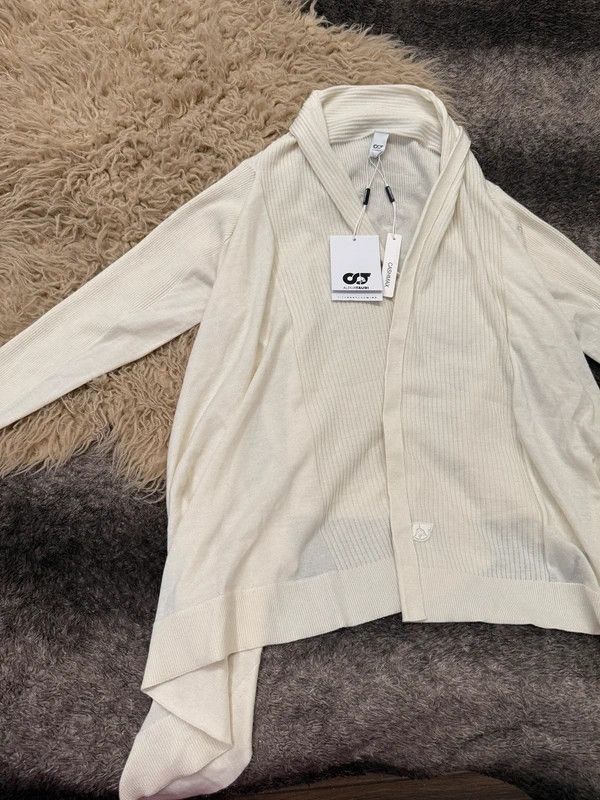Other Cream Cashmire Ribbed Open-Front Cardigan AlphaTauri Size S / US 4 / IT 40 - 5 Thumbnail