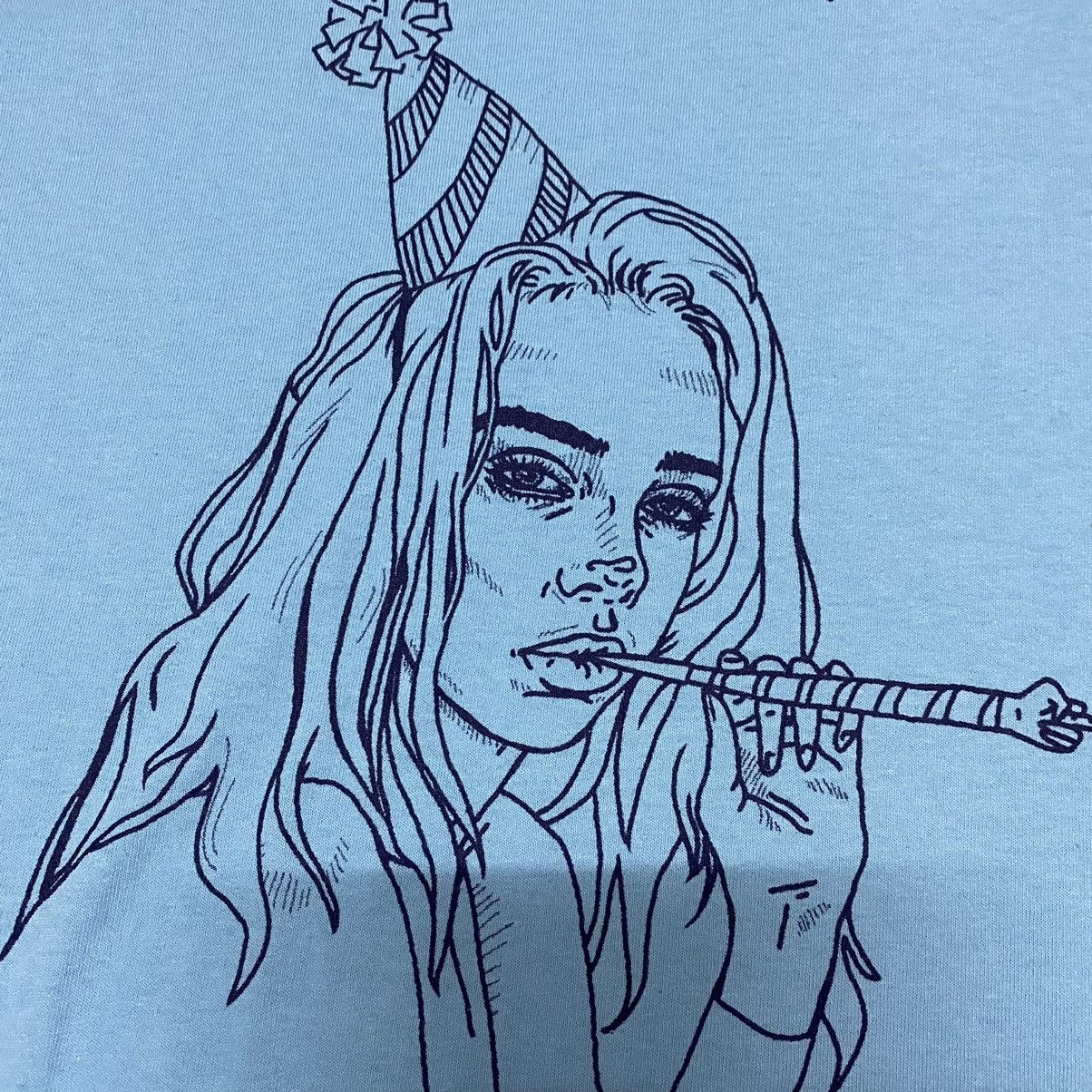 Billie Eilish × Rap Tees Billie Eilish I’m Not Your Party Favor Album Promo T Shirt Size US M / EU 48-50 / 2 - 6 Thumbnail