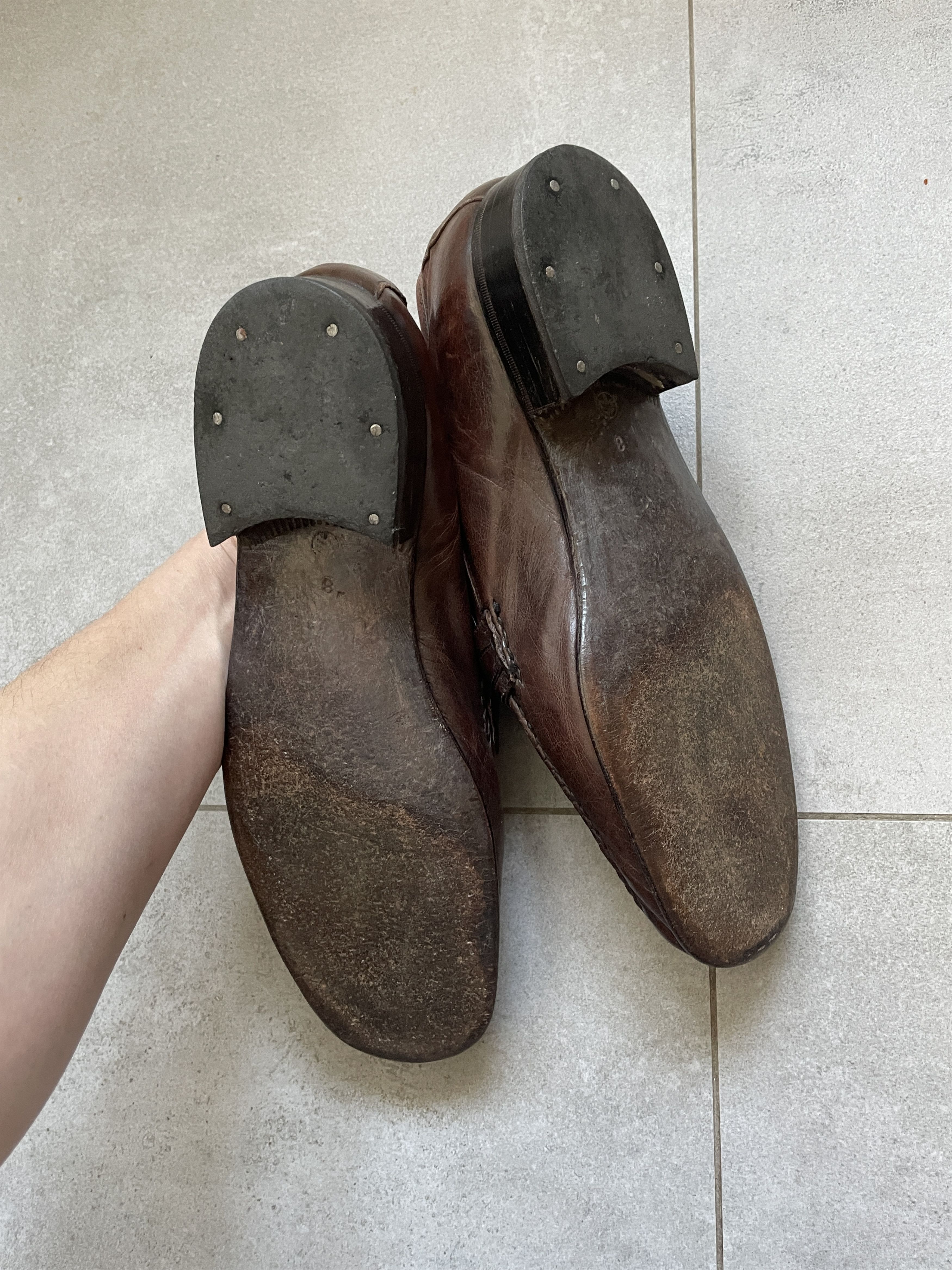 Vintage VINTAGE HANDMADE OLD MONEY ITALIAN LEATHER PENNY LOAFERS Size US 8.5 / EU 41-42 - 8 Thumbnail