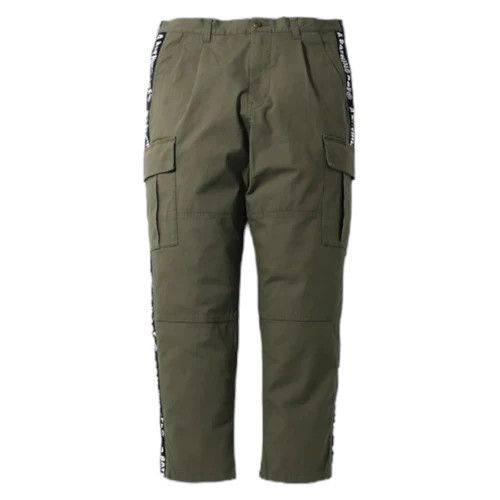 image of Bape Side Tape Stretch 6 Pocket Pant Olive in Grey, Men's (Size 34)