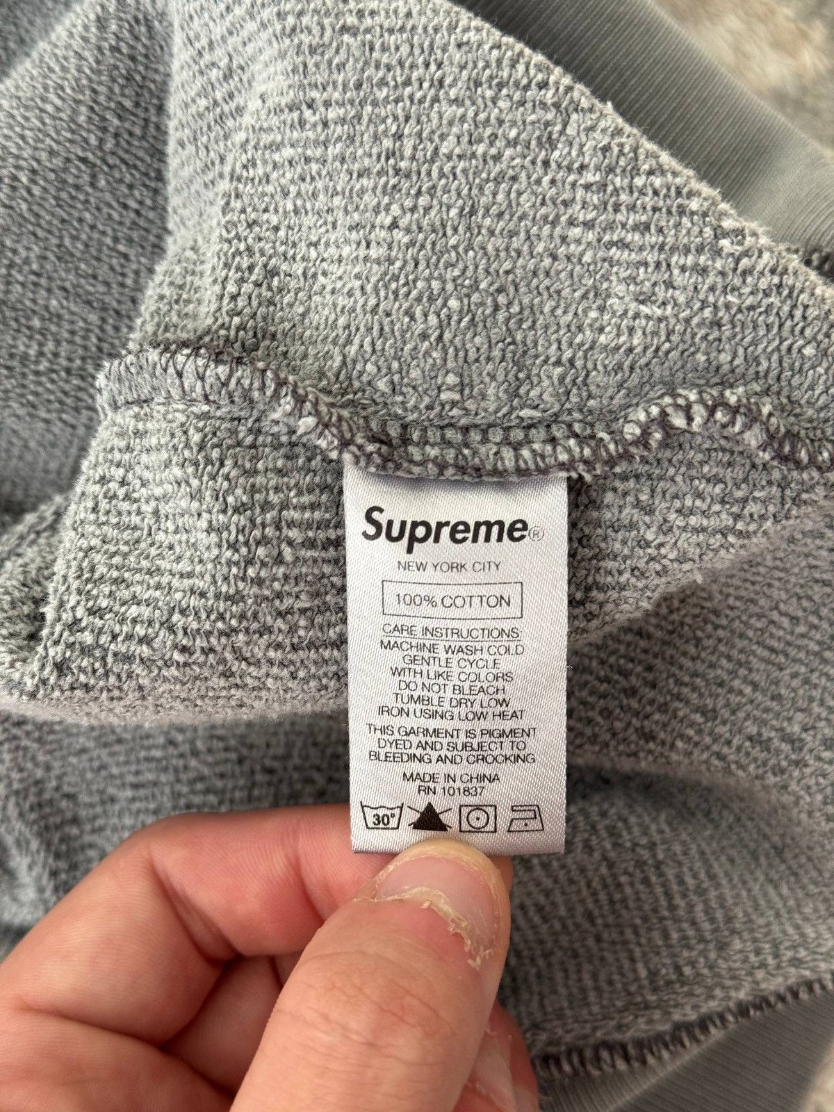Supreme Supreme hoodie M cotton gray plain 18SS overdyed hoodie Size US M / EU 48-50 / 2 - 20 Thumbnail