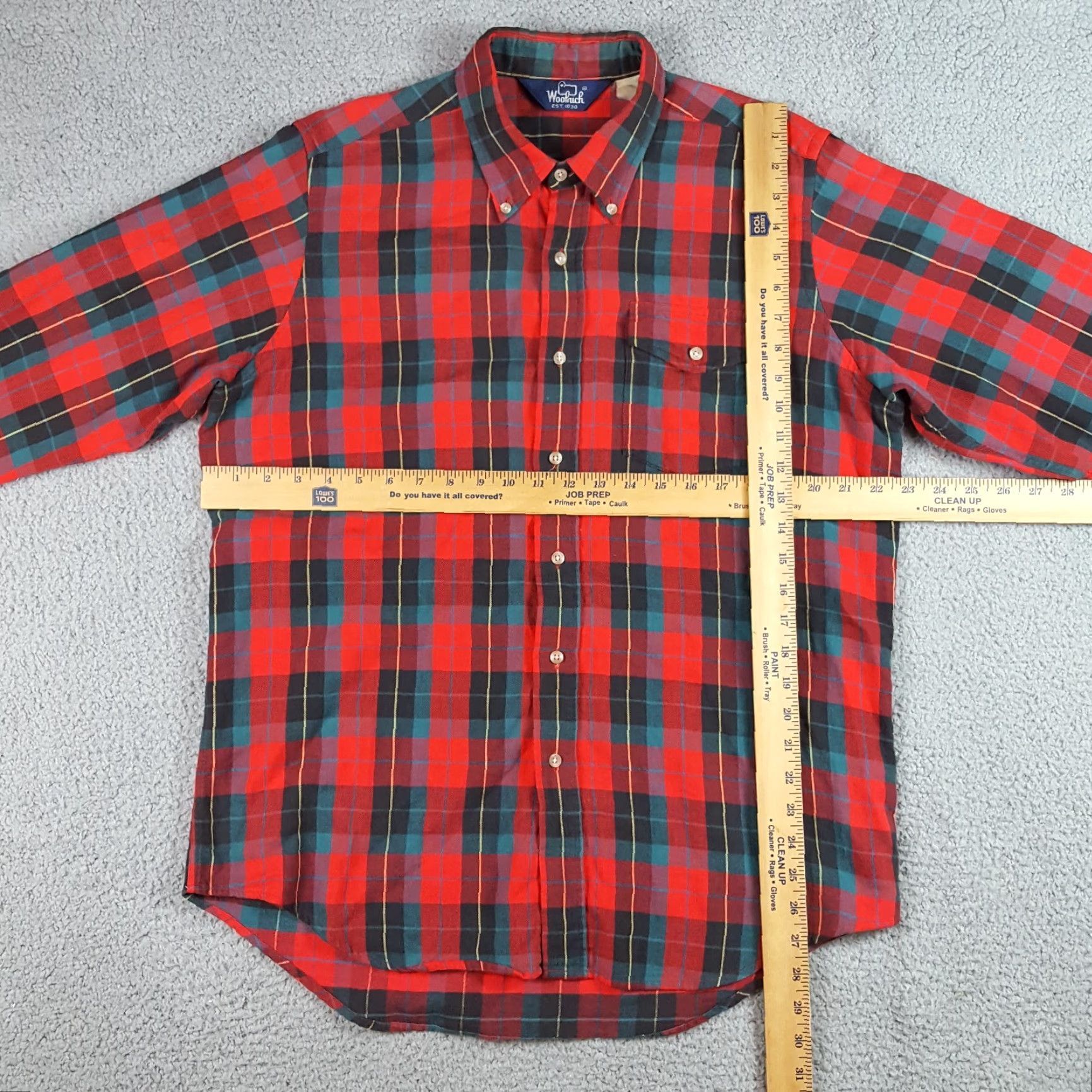 Vintage VINTAGE Woolrich Button-Up SHIRT XL Red Plaid 80s Lumberjack Flannel Men’s Size XL Western Hunting Workwear Size US XL / EU 56 / 4 - 7 Thumbnail