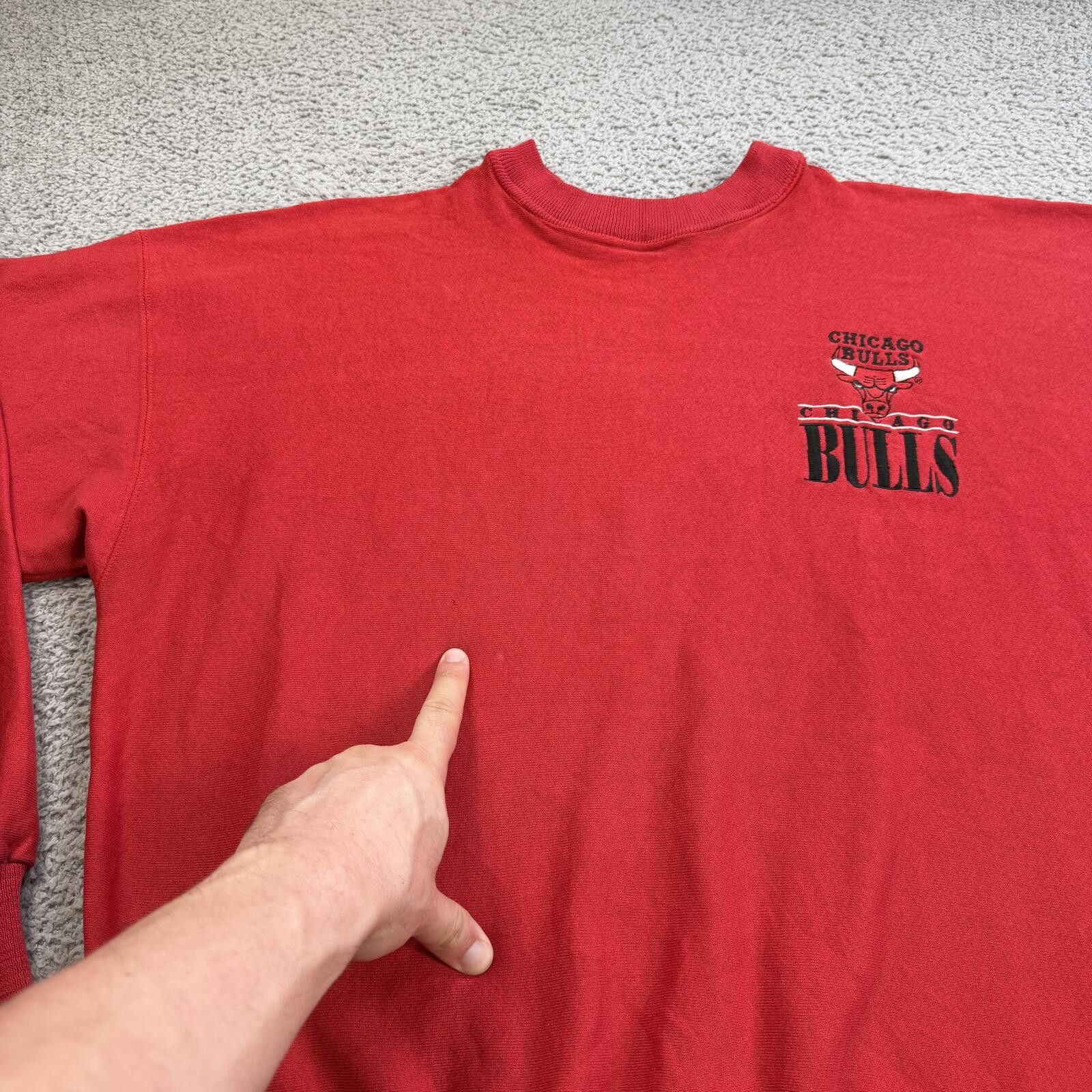 Logo 7 Vintage 90s Chicago Bulls Embroidered Crewneck Sweatshirt Size US L / EU 52-54 / 3 - 7 Thumbnail