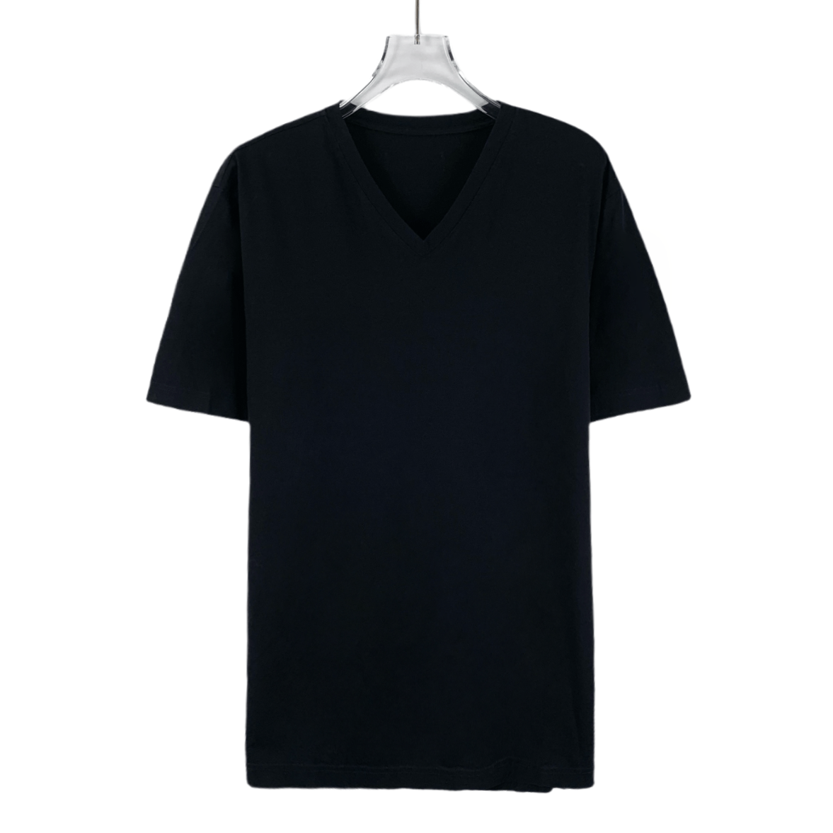Prada Prada T-Shirt V-Neck Black Cotton Tee (Size XL) Size US XL / EU 56 / 4 - 1 Thumbnail