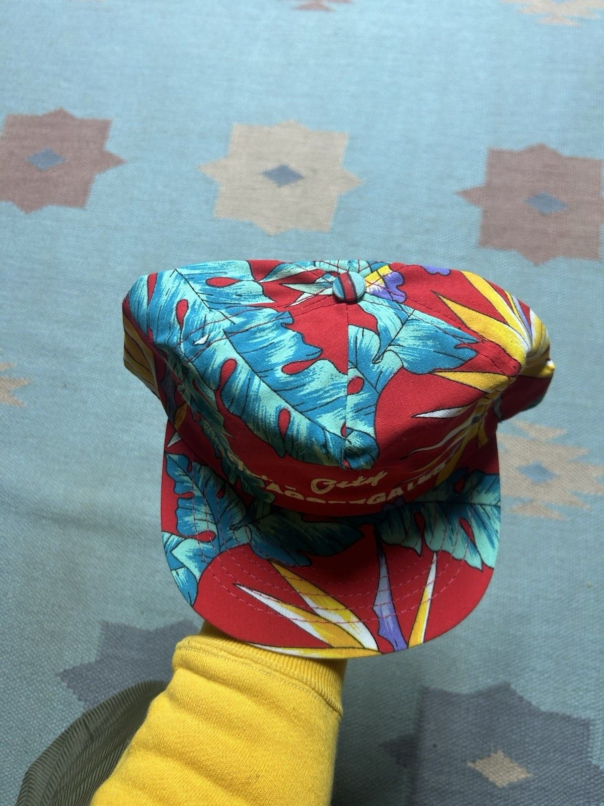 Vintage Vintage SnapBack hat Hawaiian floral Tri City Aggregates USA Size ONE SIZE - 3 Thumbnail