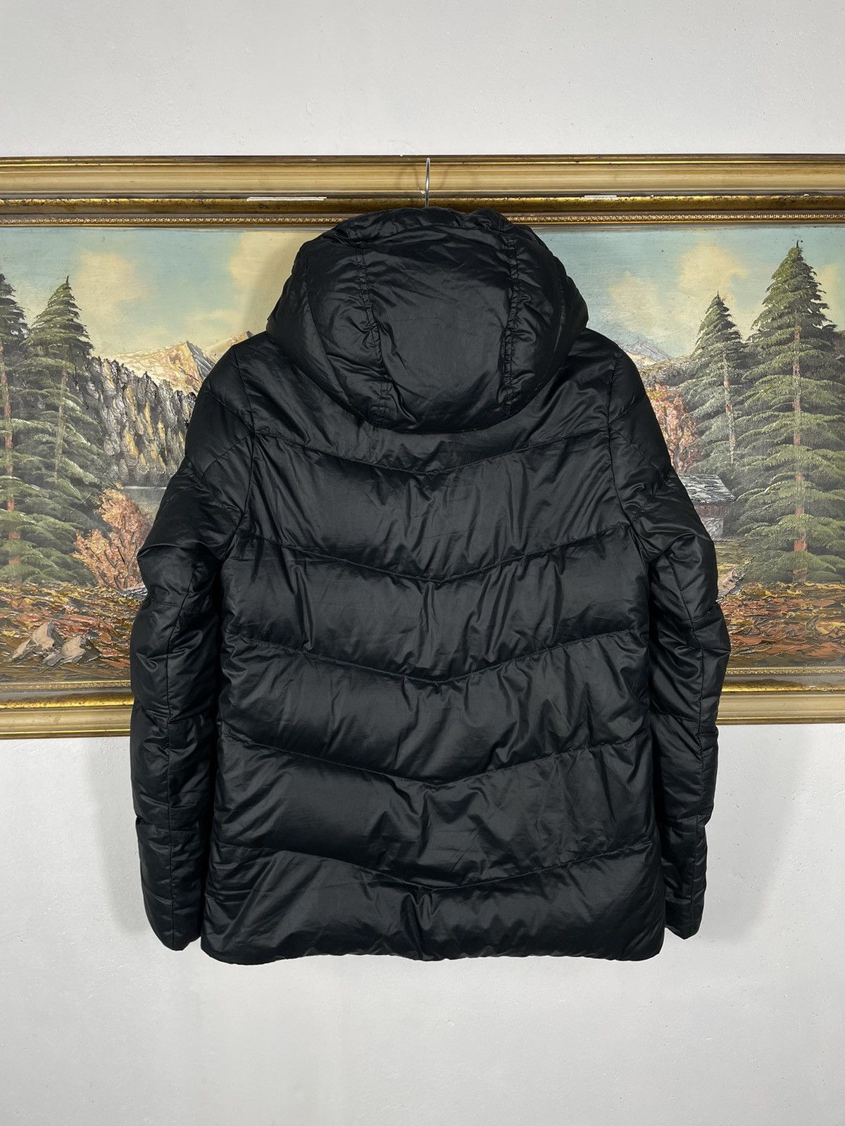 Nike × Vintage Nike Small Swoosh Zip Hoodie Jacket Black Y2k 00s Retro Size S / US 4 / IT 40 - 5 Thumbnail