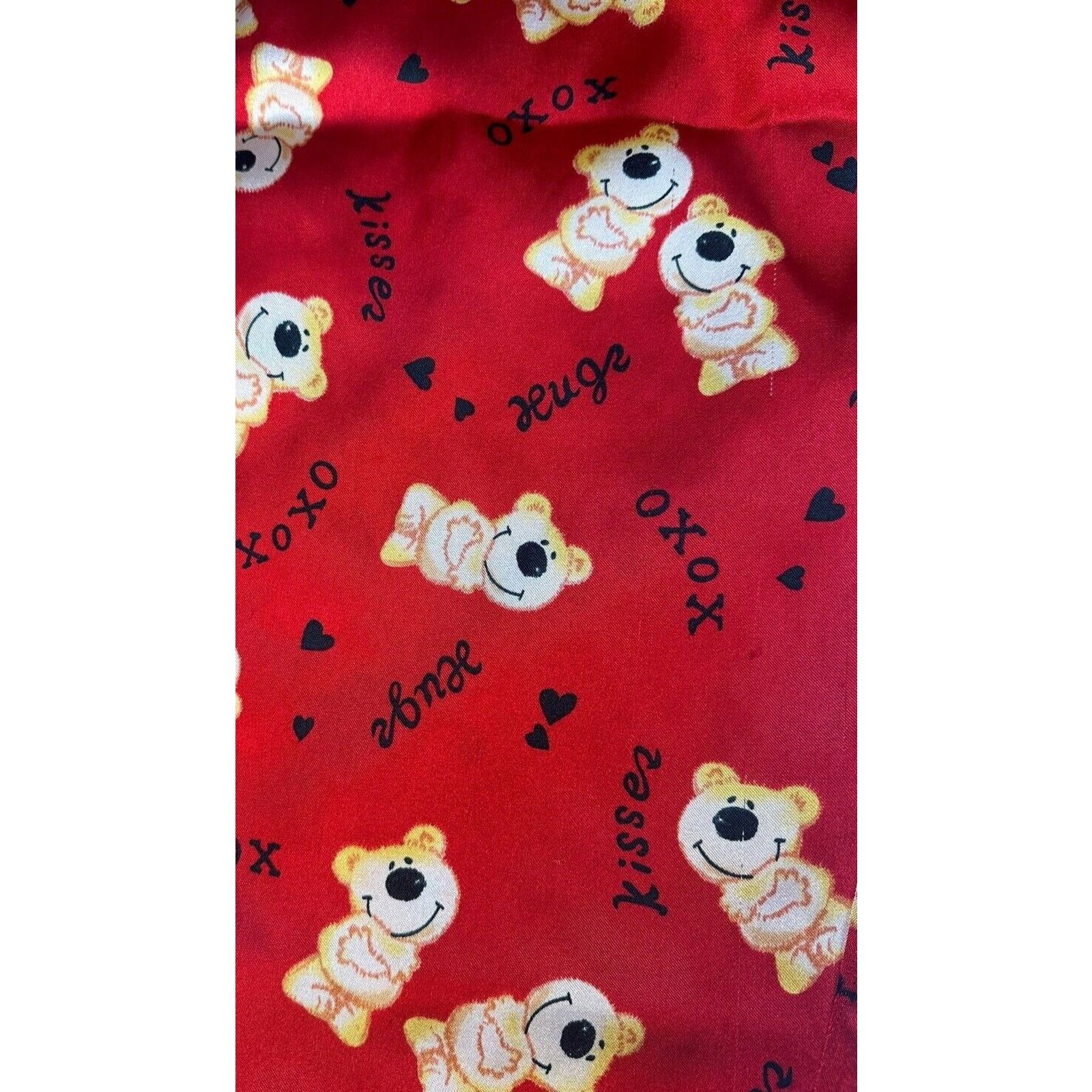 Other Fashion Bug Red Teddy Bear Satiny Pajama Set 90s Y2K Sz S Size ONE SIZE - 6 Thumbnail