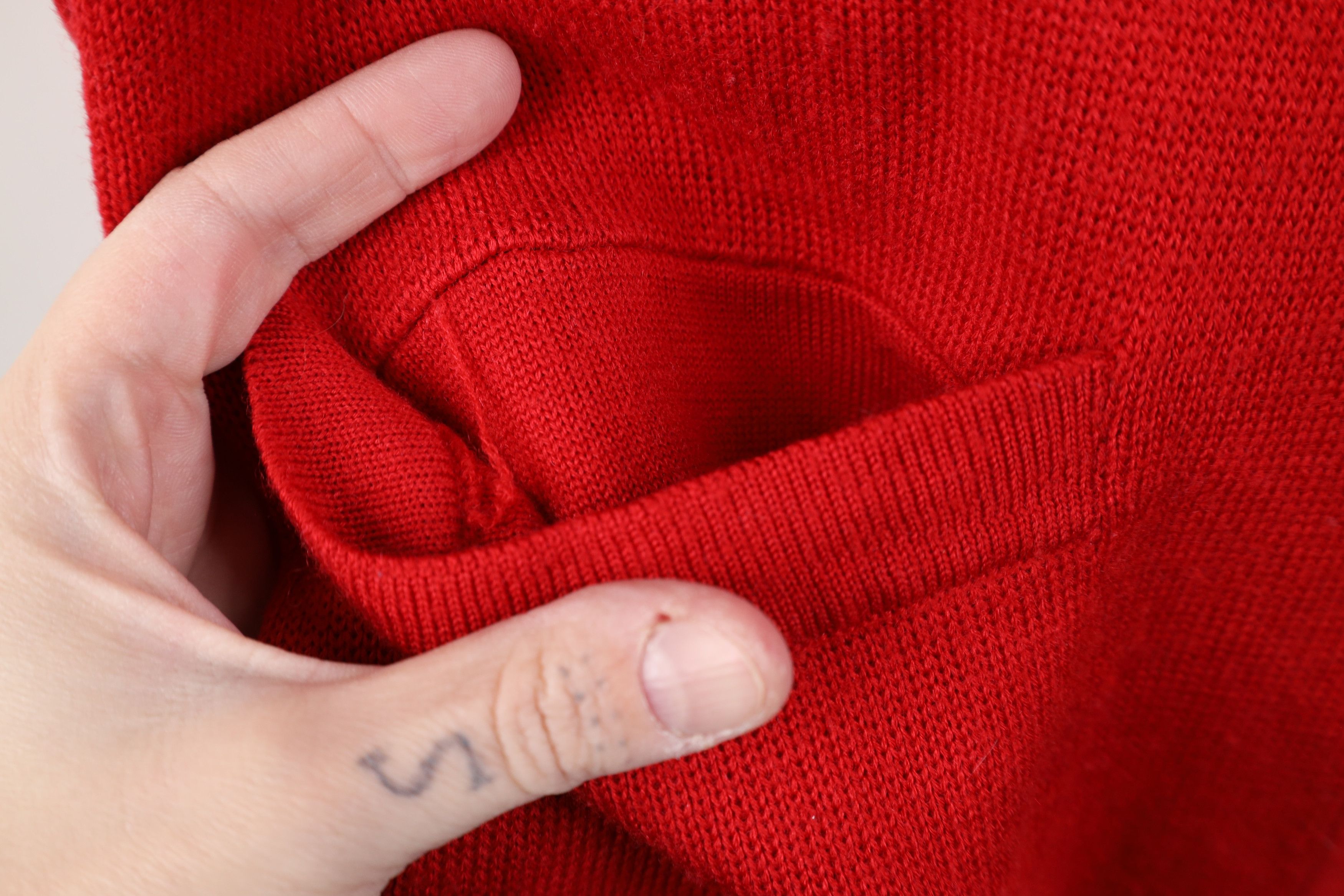 Vintage Vintage 90s Streetwear Wool Blend Knit Cardigan Sweater Red Size M / US 6-8 / IT 42-44 - 8 Thumbnail