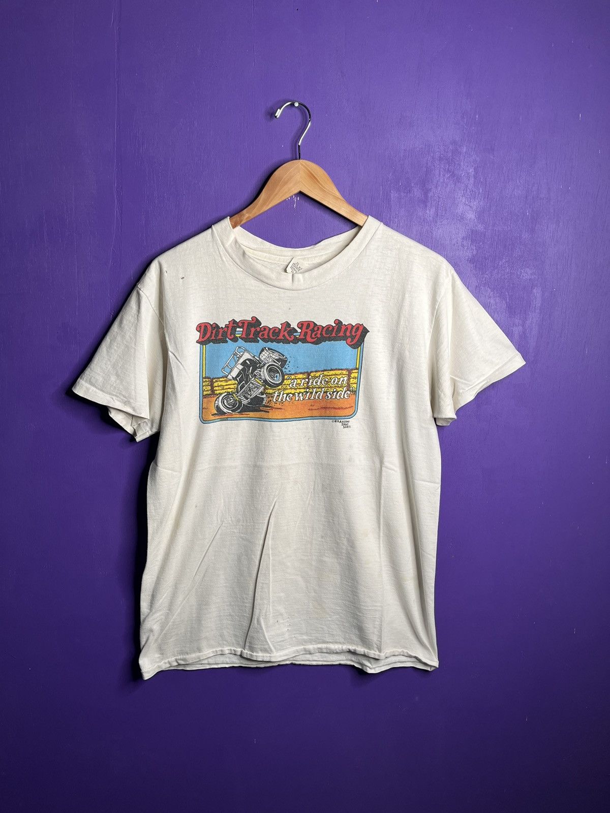 Vintage Vintage 1976 dirt track racing California t-shirt Size US M / EU 48-50 / 2 - 1 Thumbnail