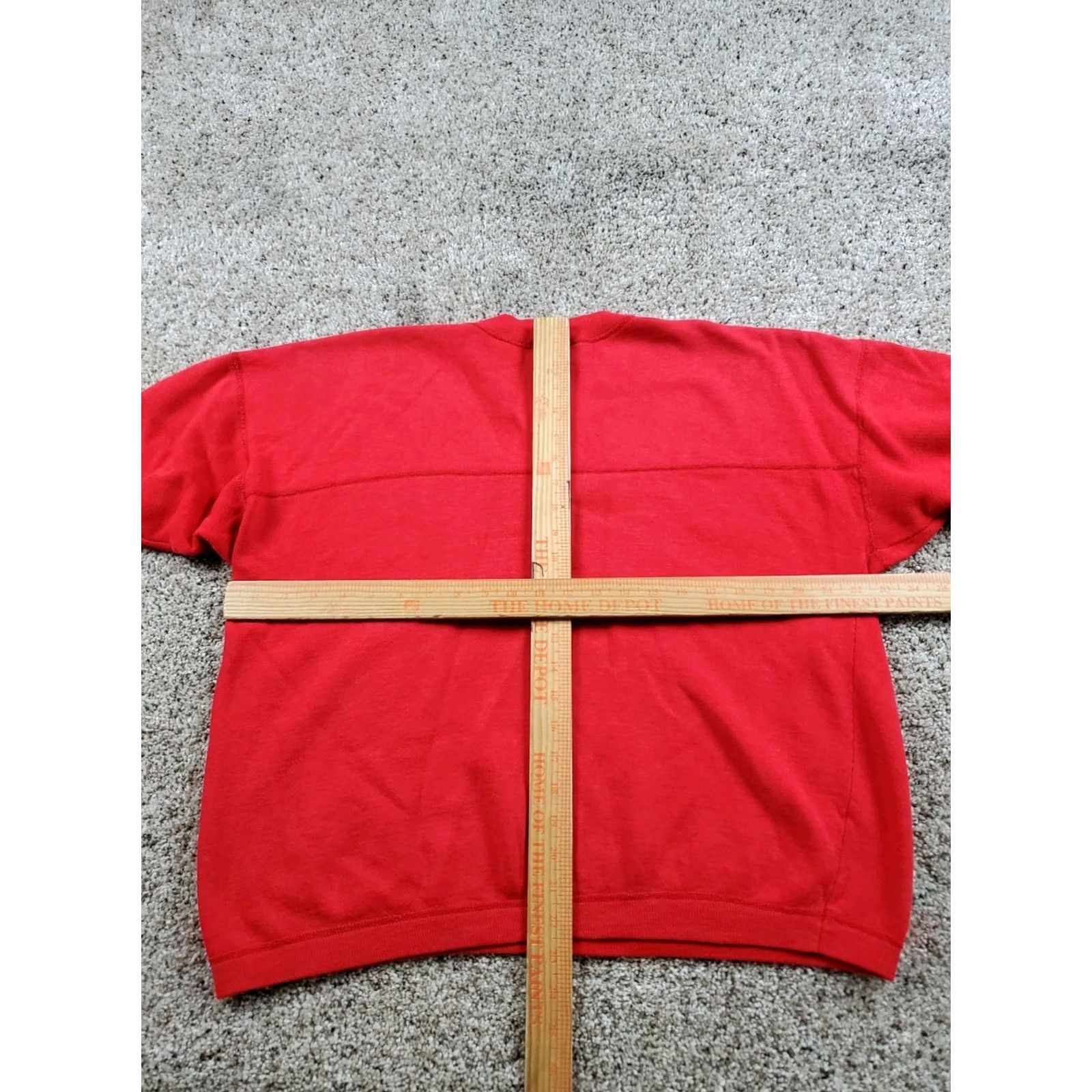 Vintage VINTAGE St. John's Bay Sweatshirt L Men Red Crew Neck 90s USA Pullover Short Sleeve Cotton Polyester Fleece Henley Button Classic Size US L / EU 52-54 / 3 - 6 Thumbnail