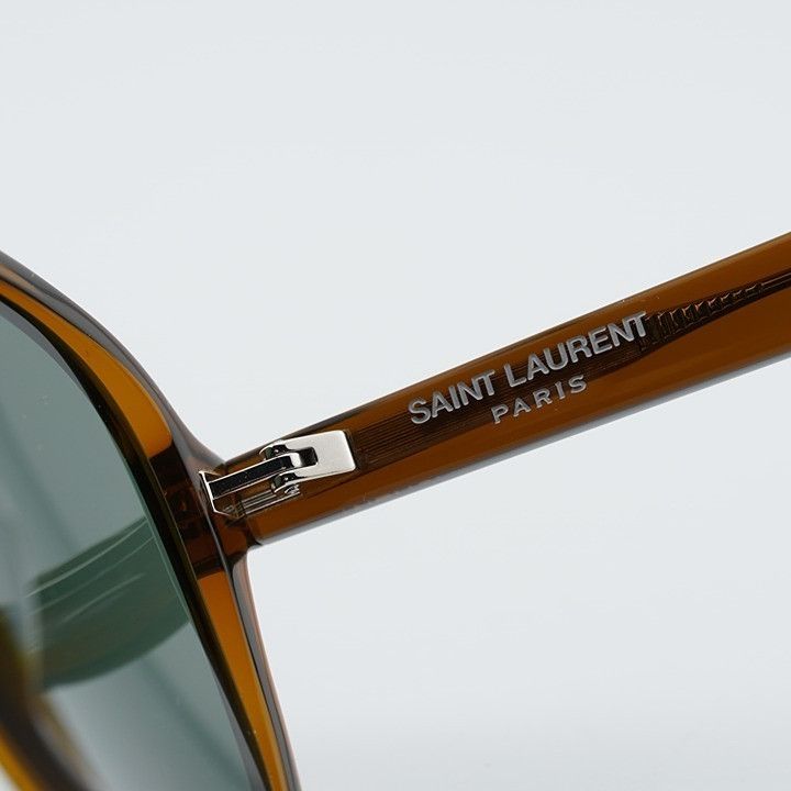 Saint Laurent Paris Saint Laurent SL545 004 Sunglasses Brown Aviator Frame Size ONE SIZE - 4 Thumbnail