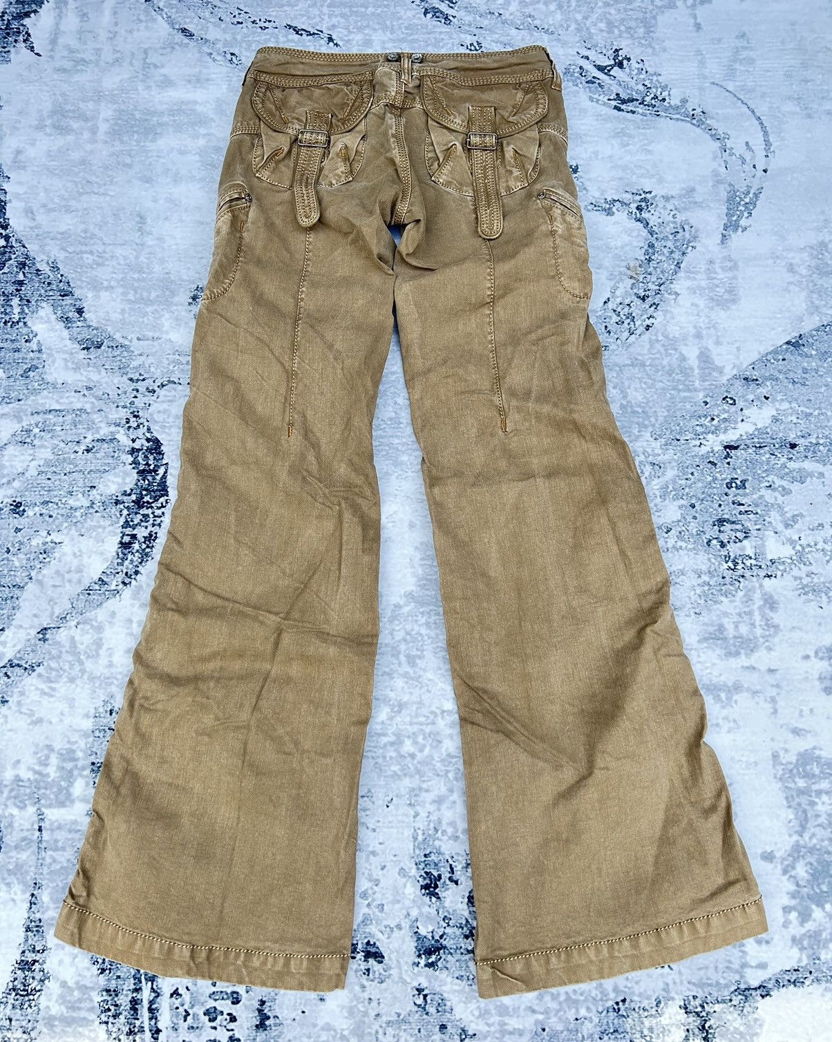 Japanese Brand Super Flared Flamingo Firm Pants Size 27" / US 4 / IT 40 - 1 Thumbnail