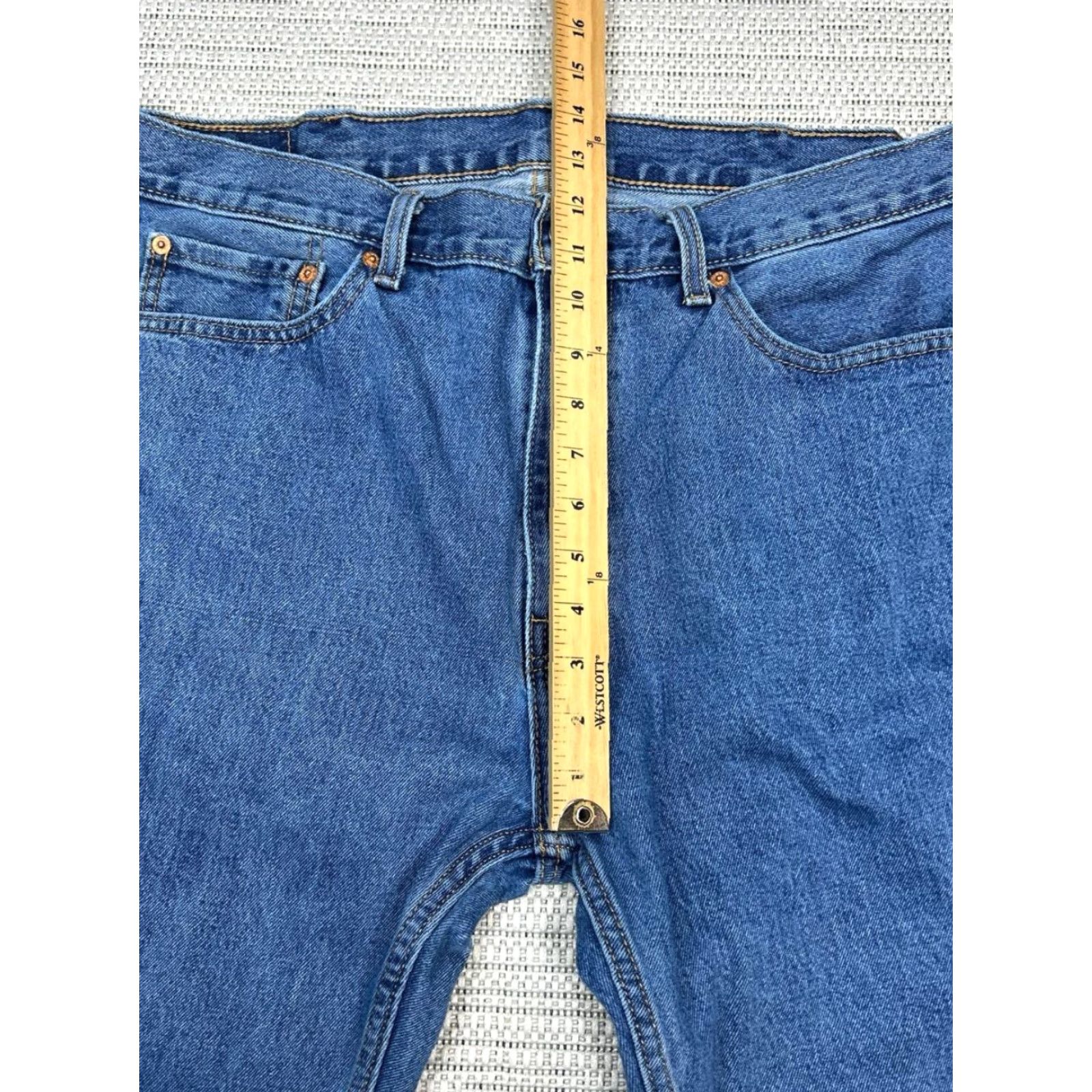 Levi's Levi's 505 Jeans Men 38 Blue Denim Cotton Regular Fit Mid Rise Straight Leg 36x33 jeans Mens Regular Blue 505 City Preppy Size US 38 / EU 54 - 4 Thumbnail