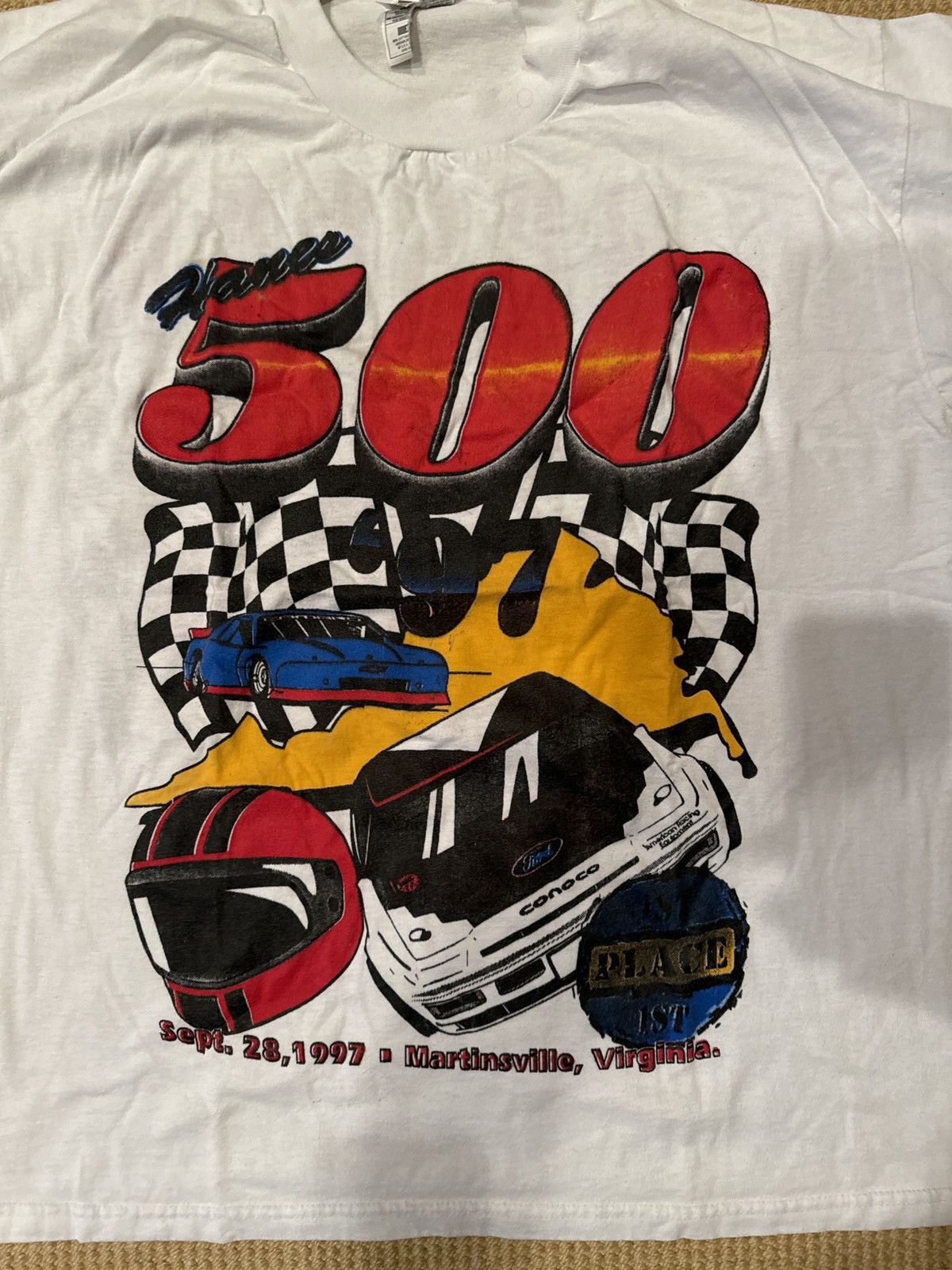 NASCAR Vintage NASCAR T shirt from 1997 Size US XL / EU 56 / 4 - 2 Thumbnail