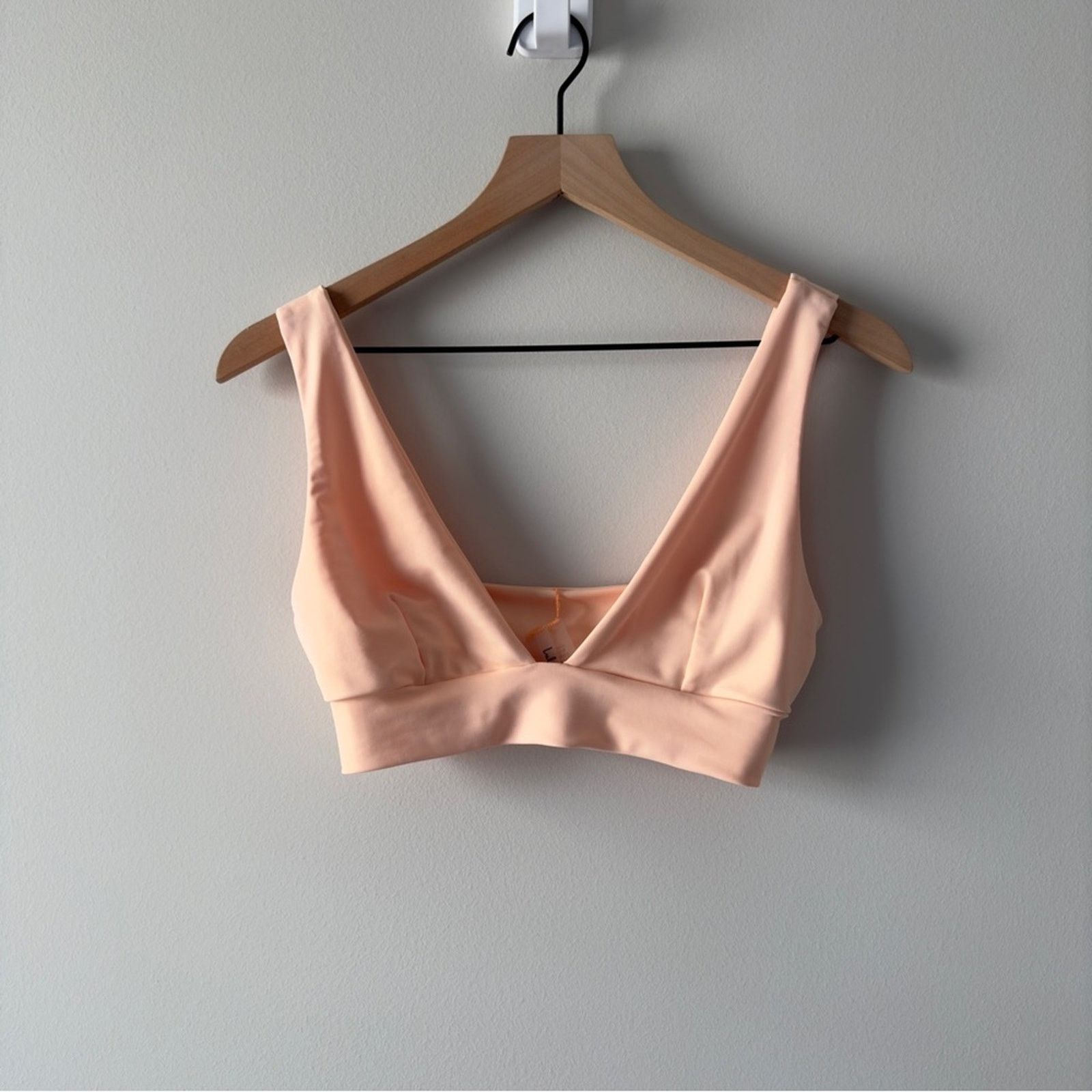Other Lulus Triangle Bikini Top Light Orange Orange Stretch ruched Size S / US 4 / IT 40 - 1 Thumbnail