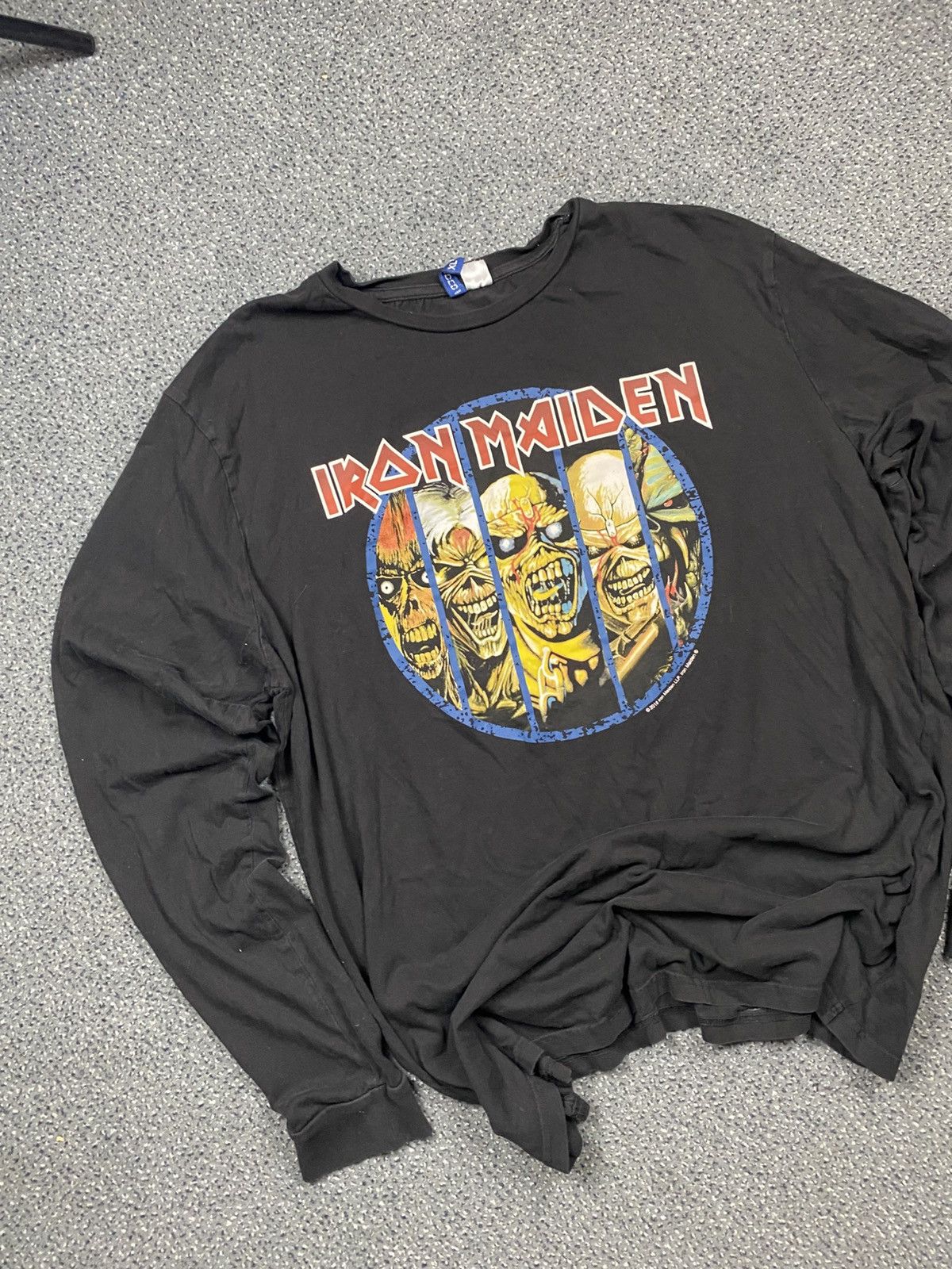 Iron Maiden × Vintage 2016 Iron Maiden Long Sleeve Shirt Heavy Metal Band Size US XL / EU 56 / 4 - 2 Thumbnail