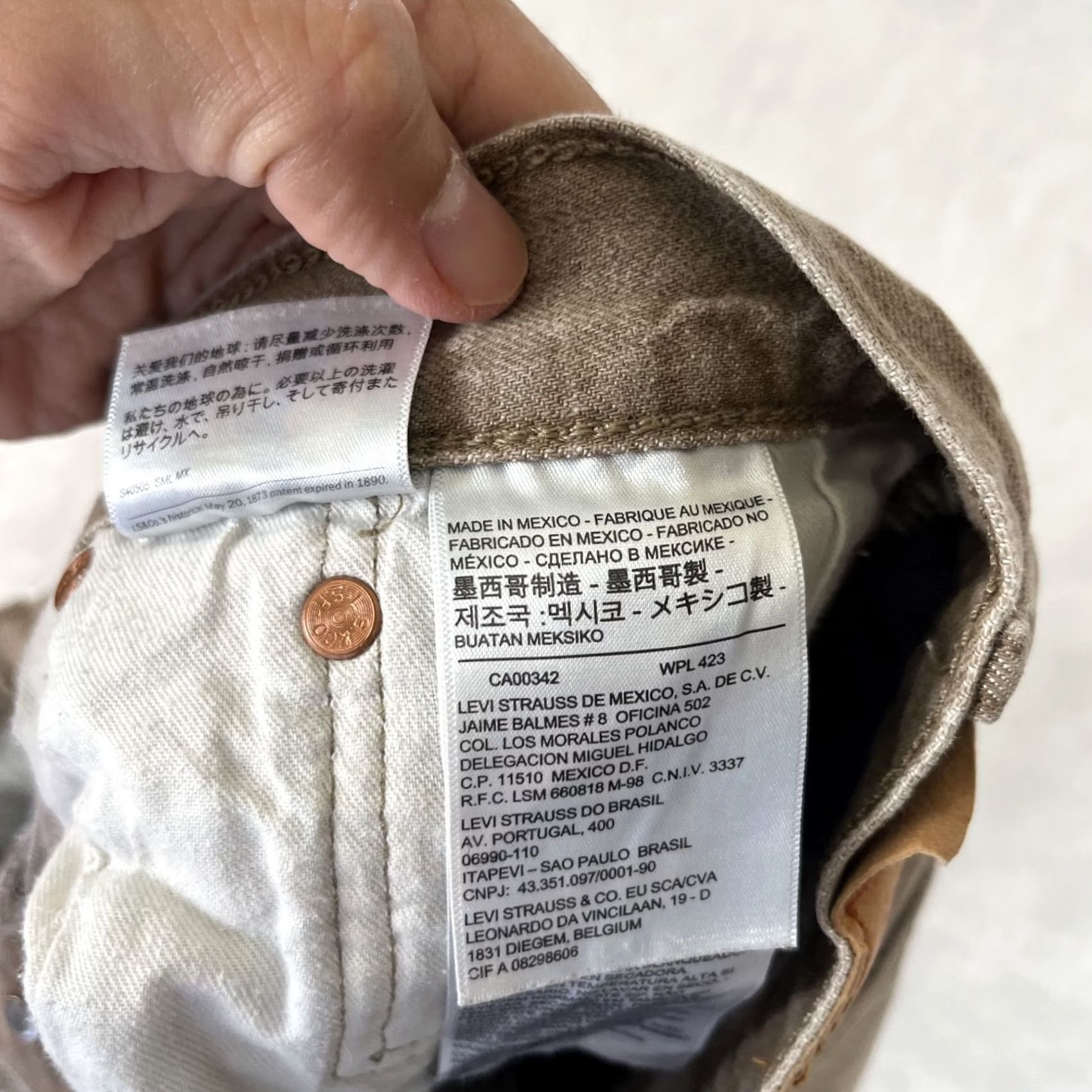 Levi's VINTAGE Levi's 501 Jeans Brown Denim 36x28 USA 90s Mens Regular Straight Pocket Denim Wood Button Made in Mexico Size US 36 / EU 52 - 5 Thumbnail