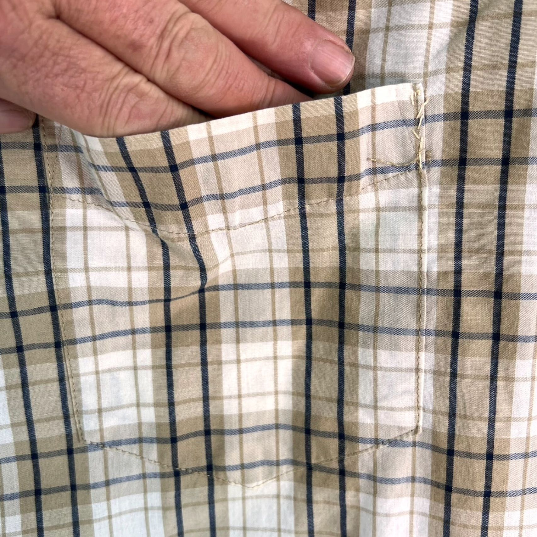Faded Glory Faded Glory Plaid Button Down Shirt Mens Size M Tan Casual Size US M / EU 48-50 / 2 - 3 Thumbnail