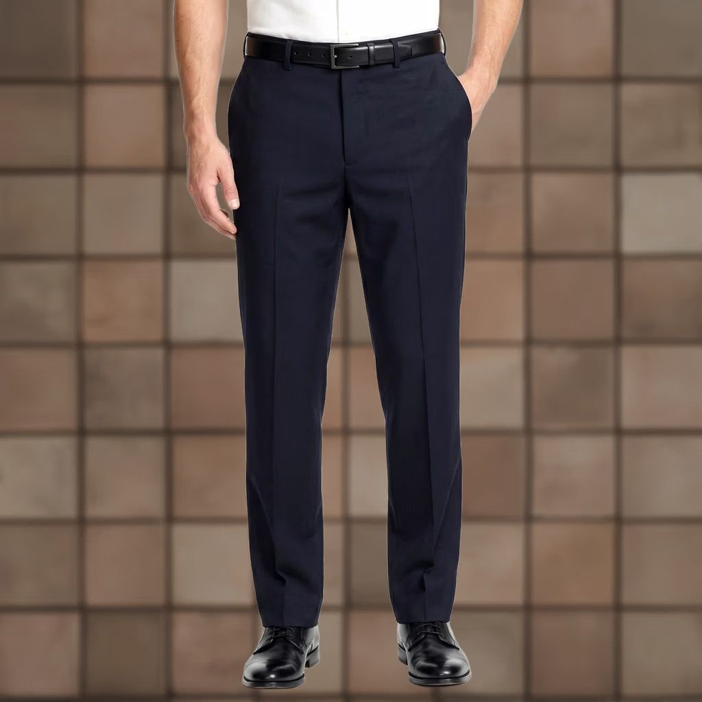 Brooks Brothers Brooks Brothers Madison Fit 100% Wool Dress Pants Mens 35/32 Navy Blue EUC Size US 35 - 1 Thumbnail