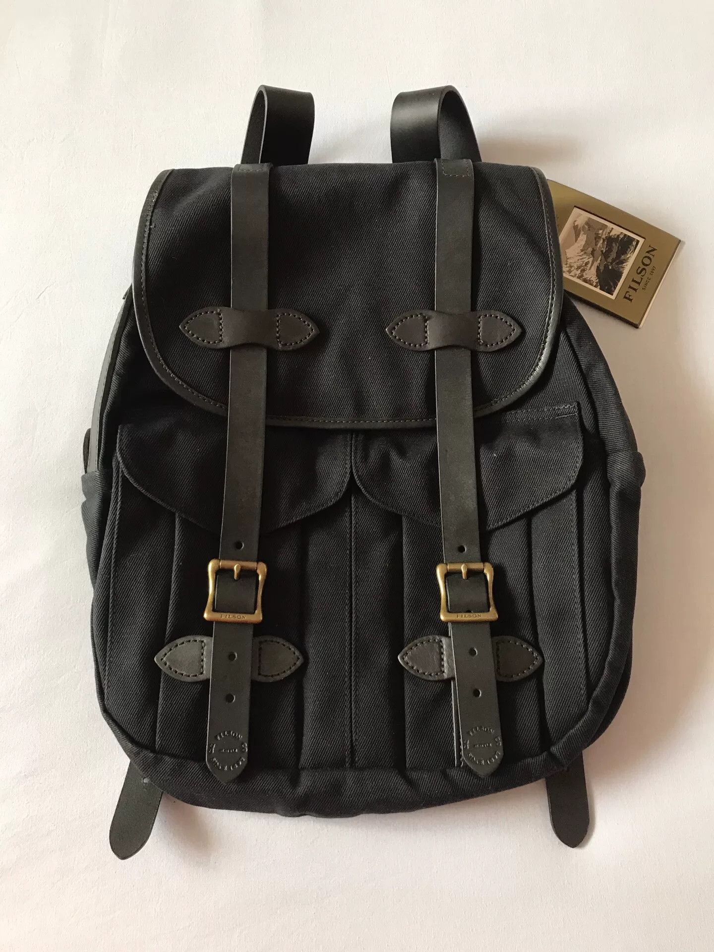 Filson Filson 70262 Black Heavy Canvas Backpack Size ONE SIZE - 1 Thumbnail