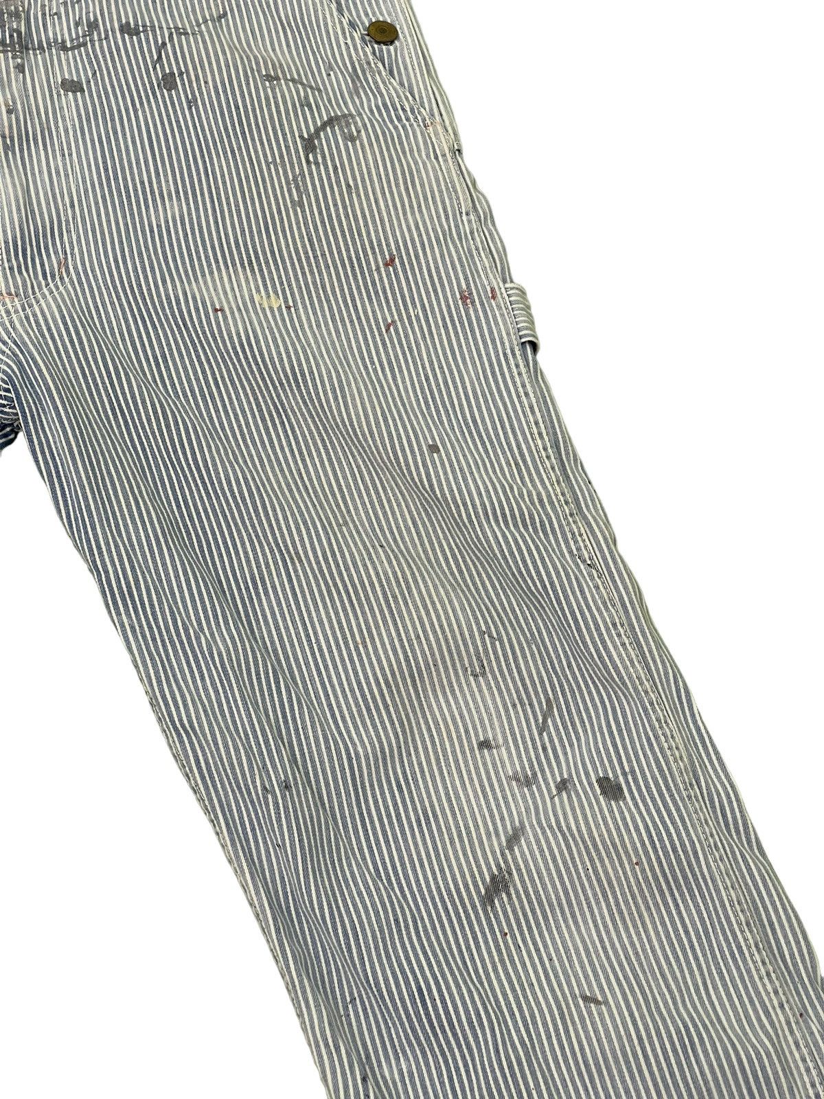 Edwin Hickory Overalls Vtg 90s Edwin Japan Paint Splashed 7🟦3 Size US 35 - 7 Thumbnail