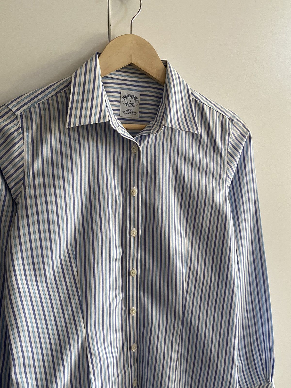 Brooks Brothers Brooks Brothers stripped blue shirt Size S / US 4 / IT 40 - 4 Thumbnail