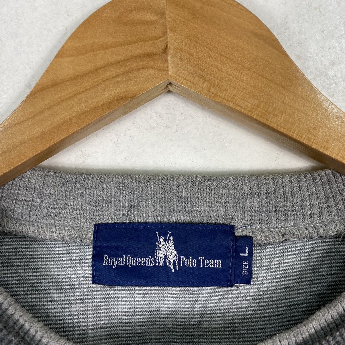 Japanese Brand Vintage 90s Royal Queens Polo Team Big Logo Sweatshirts Size US L / EU 52-54 / 3 - 11 Thumbnail