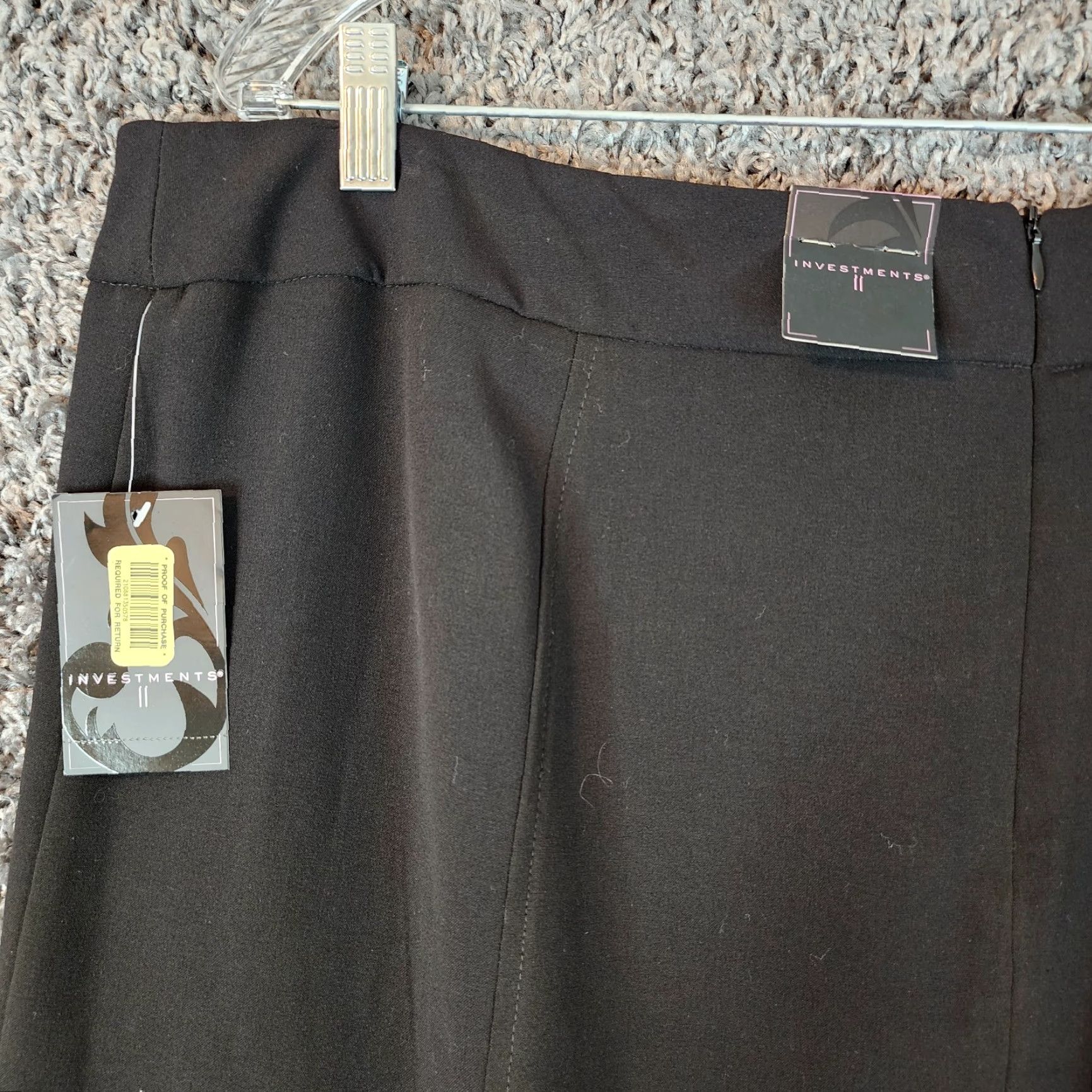 Vintage INVESTMENTS II Womens Skirt A-Line Size 22W Black Long Flowy Ladies Plus Size Size 40" / US 18 - 4 Thumbnail
