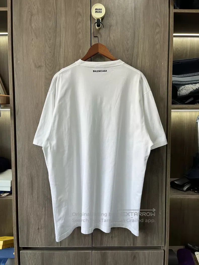 Balenciaga Balenciaga Smiling Fluorescent Printed White Short Sleeve Size US XS / EU 42 / 0 - 2 Thumbnail