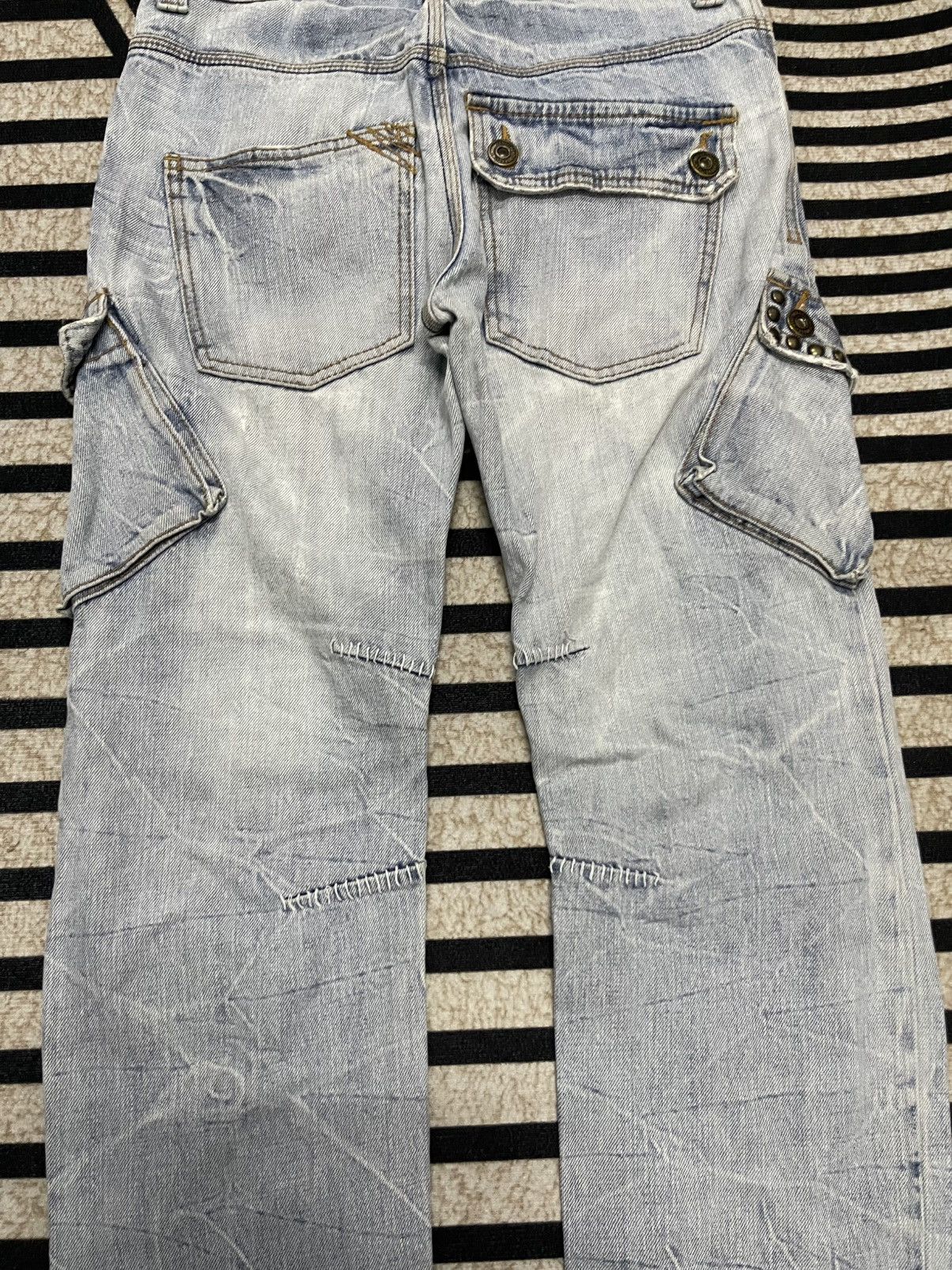 Beauty Beast 2000s TWENTY WORKS STUDDED SIDE POCKET JEANS RARE Size US 31 - 14 Thumbnail
