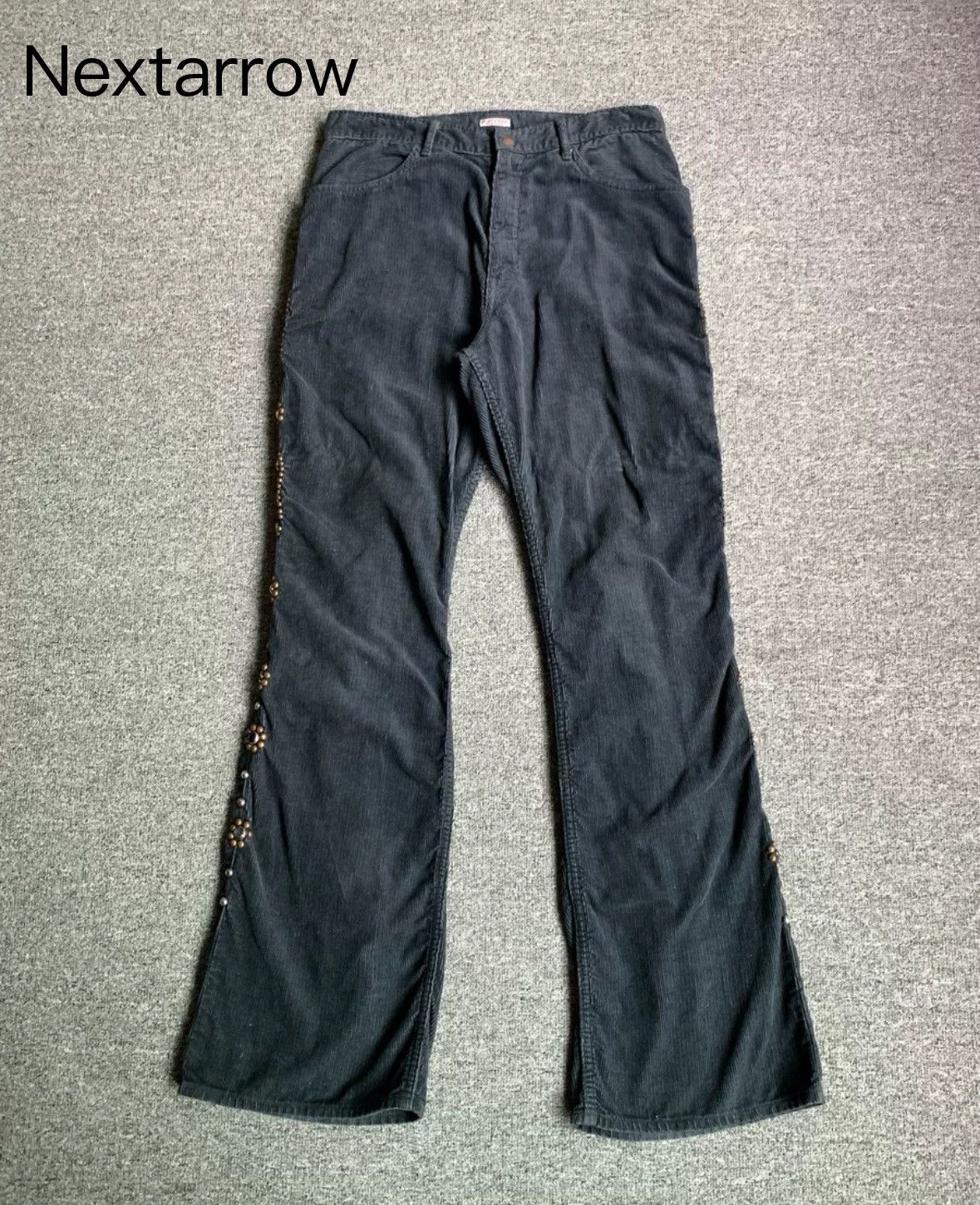 Kapital Corduroy Gemstone Pants Drawstring Bellbottom Pants