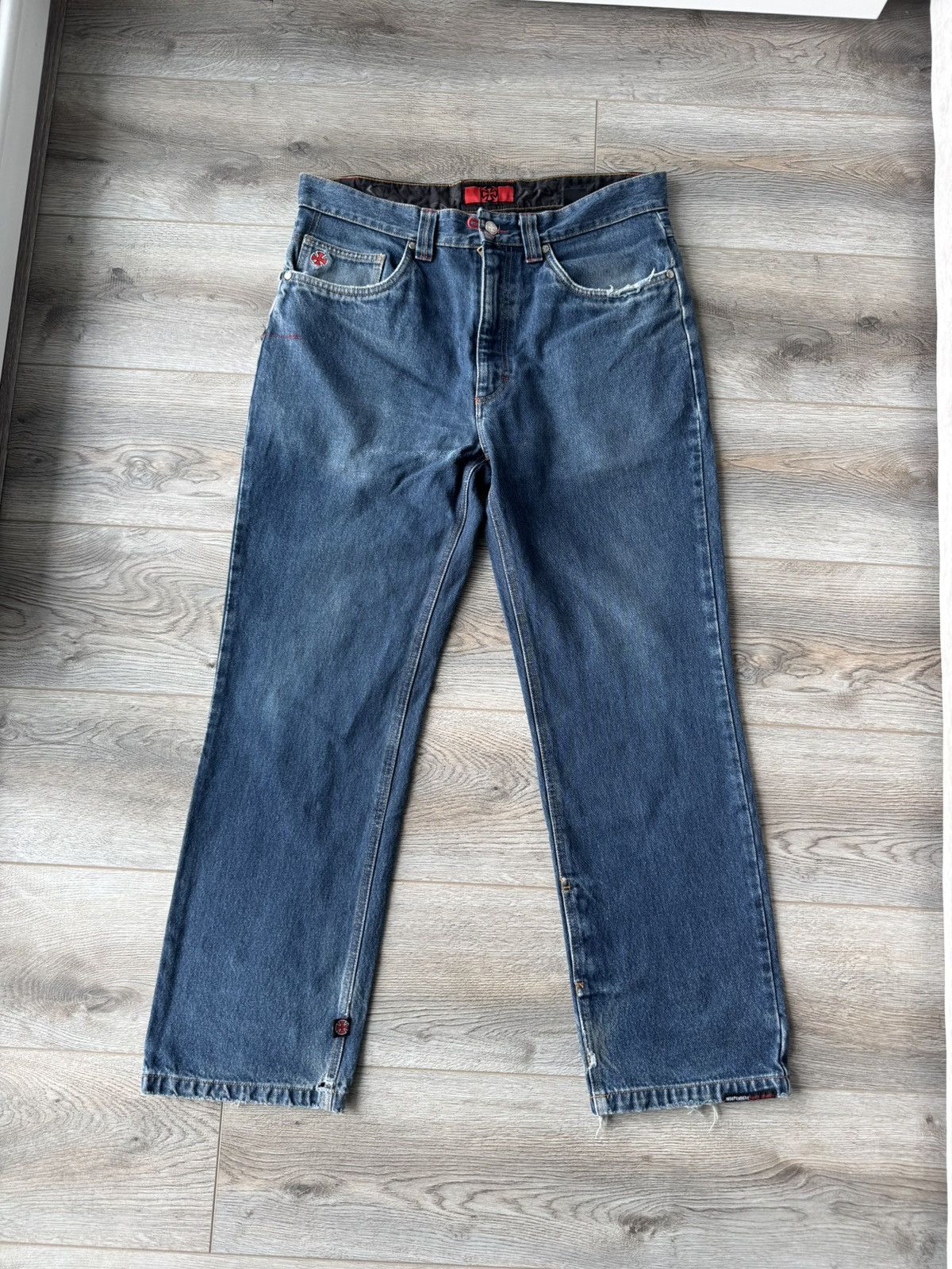 Independent Truck Co. Vintage Independent Truck Company Rap Distressed Jeans Size US 34 / EU 50 - 1 Thumbnail