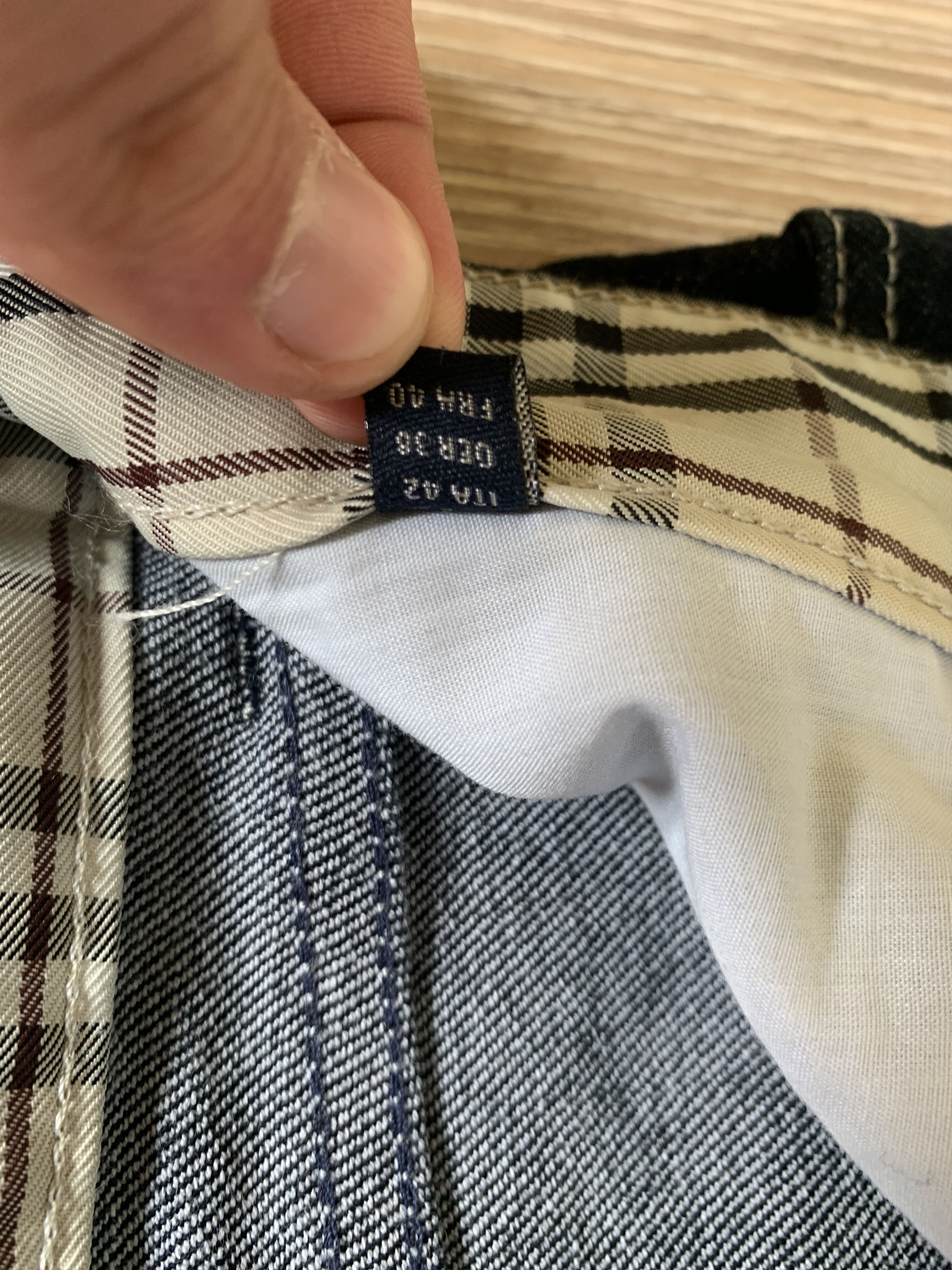 Burberry × Vintage Burberry Vintage Womens Blue Denim Jeans Plaid Cuffs Size 32" / US 10 / IT 46 - 8 Thumbnail