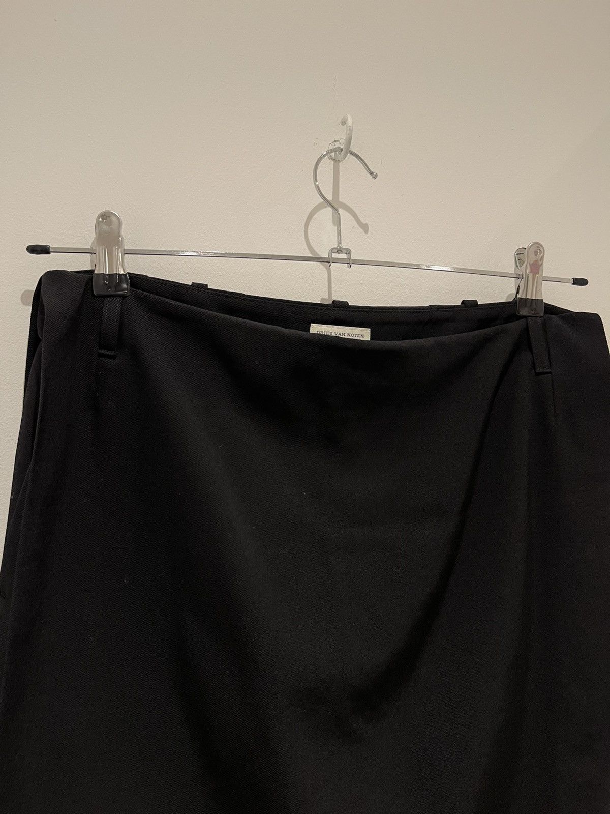 Dries Van Noten Dries Van Noten Black Mixed Wool Hybird Skirt Trousers Size US 30 / EU 46 - 7 Thumbnail