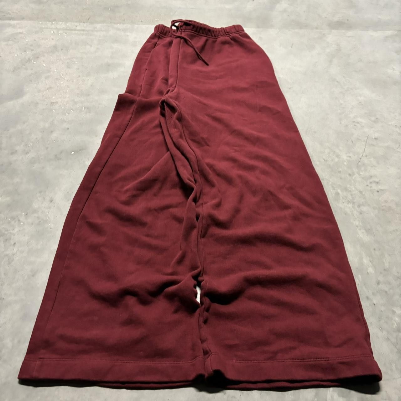 Japanese Brand × Vintage Crazy Vintage Y2K/2000s Baggy Red Skater Wide Leg Essential Sweatpants! Size US 34 / EU 50 - 2 Thumbnail