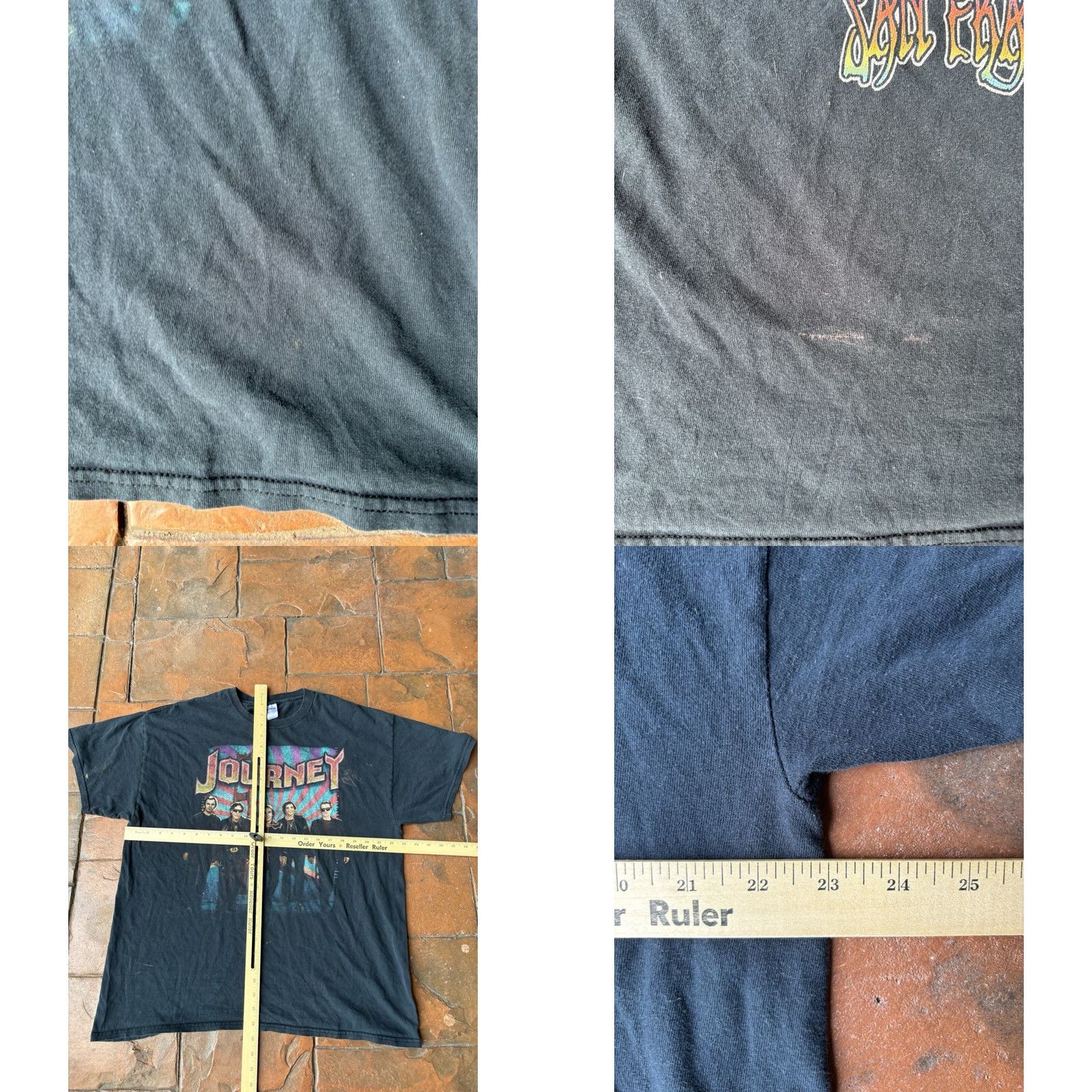 Gildan Journey Band 2014 Tour T Shirt XL Black Double-Sided Crew Neck Short Sleeve Men Gildan Cotton Blend Jersey Size US M / EU 48-50 / 2 - 8 Thumbnail