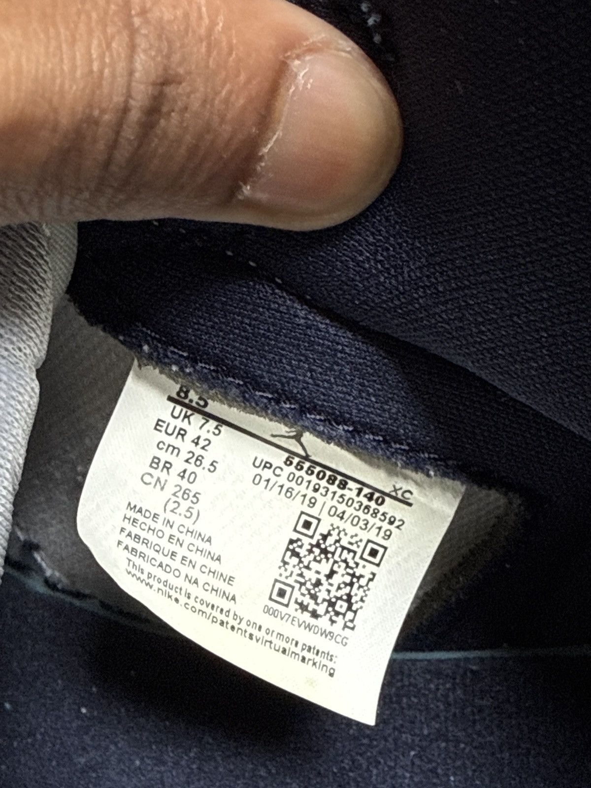 Jordan Brand Air Jordan 1 High Obsidian - 8.5M Size US 8.5 / EU 41-42 - 6 Thumbnail