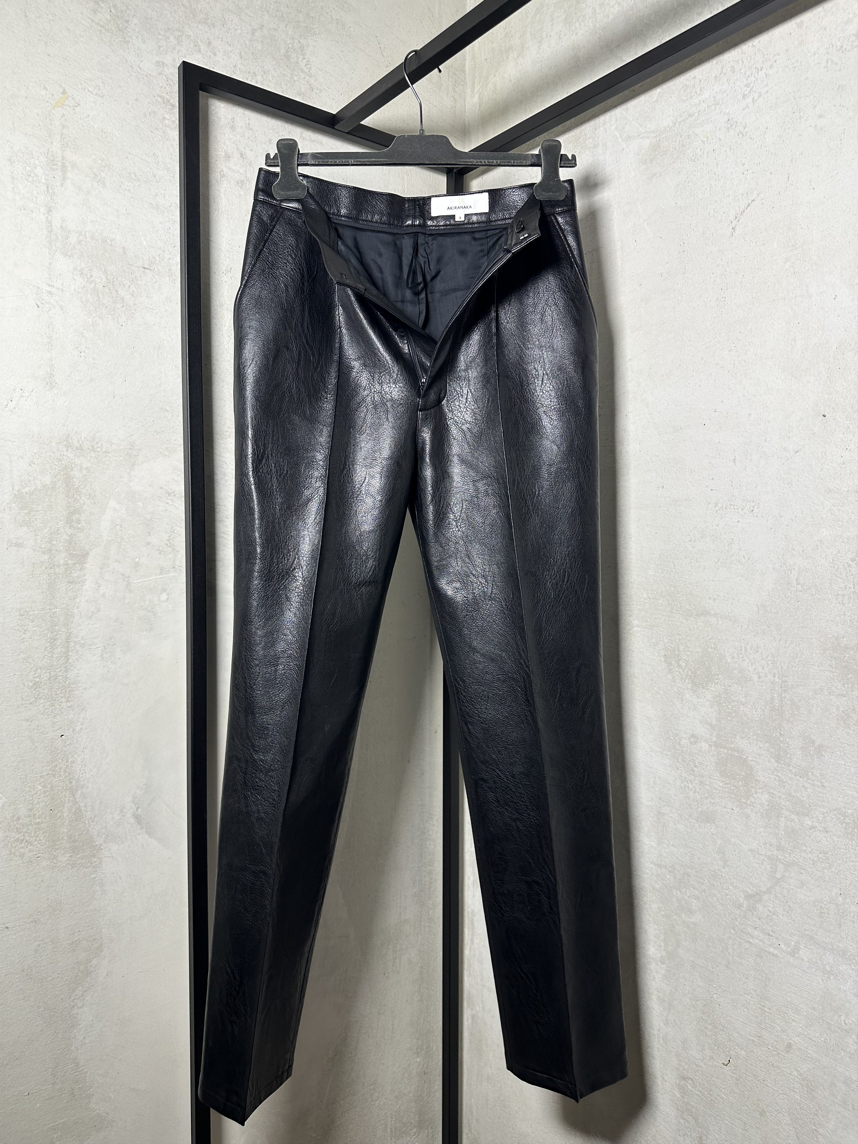 Akira Akiranaka Vegan Leather Straight Pants Size 28" / US 6 / IT 42 - 8 Thumbnail