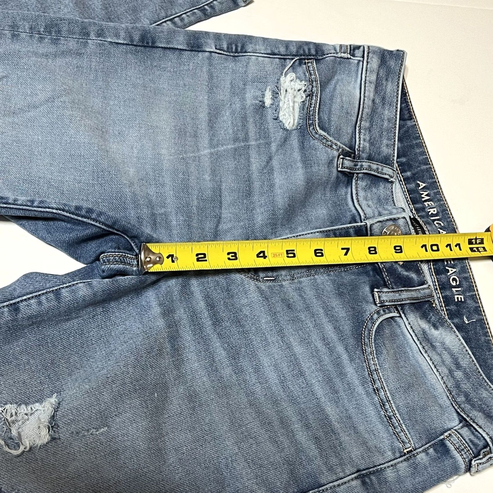 American Eagle Outfitters VINTAGE? No. American Eagle Outfitters Next Level Stretch High Rise Jegging Jeans Distressed 6 Reg 32x28 Women Jeans Size 28" / US 6 / IT 42 - 4 Thumbnail