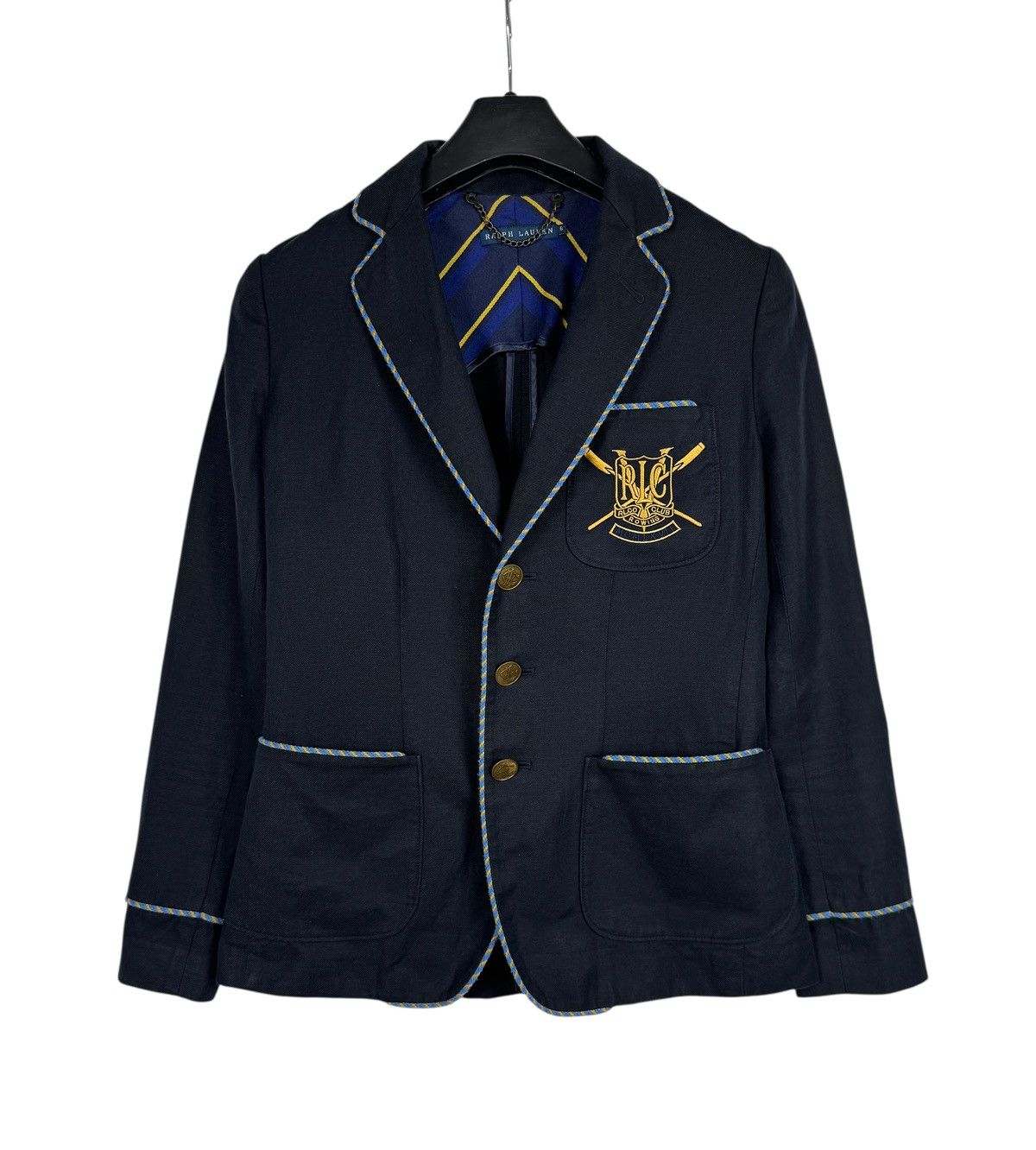 Ralph Lauren Ralph Lauren Linen-Cotton Club Blazer Embroidered Logo Size M / US 6-8 / IT 42-44 - 10 Thumbnail