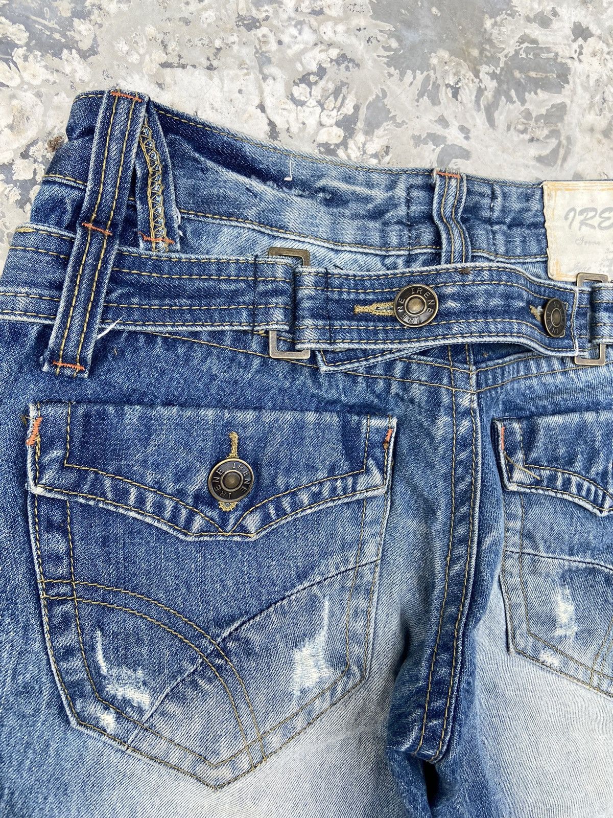 If Six Was Nine × Le Grande Bleu (L.G.B.) × Vintage Irene short denim pants below the knee Size 27" / US 4 / IT 40 - 5 Thumbnail