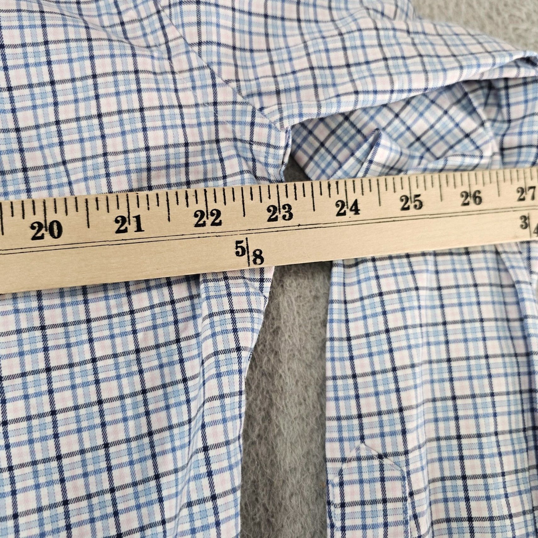 Peter Millar Peter Millar Shirt Mens Large Blue Plaid Button Down Long Sleeve Stretch Casual Size US L / EU 52-54 / 3 - 7 Thumbnail