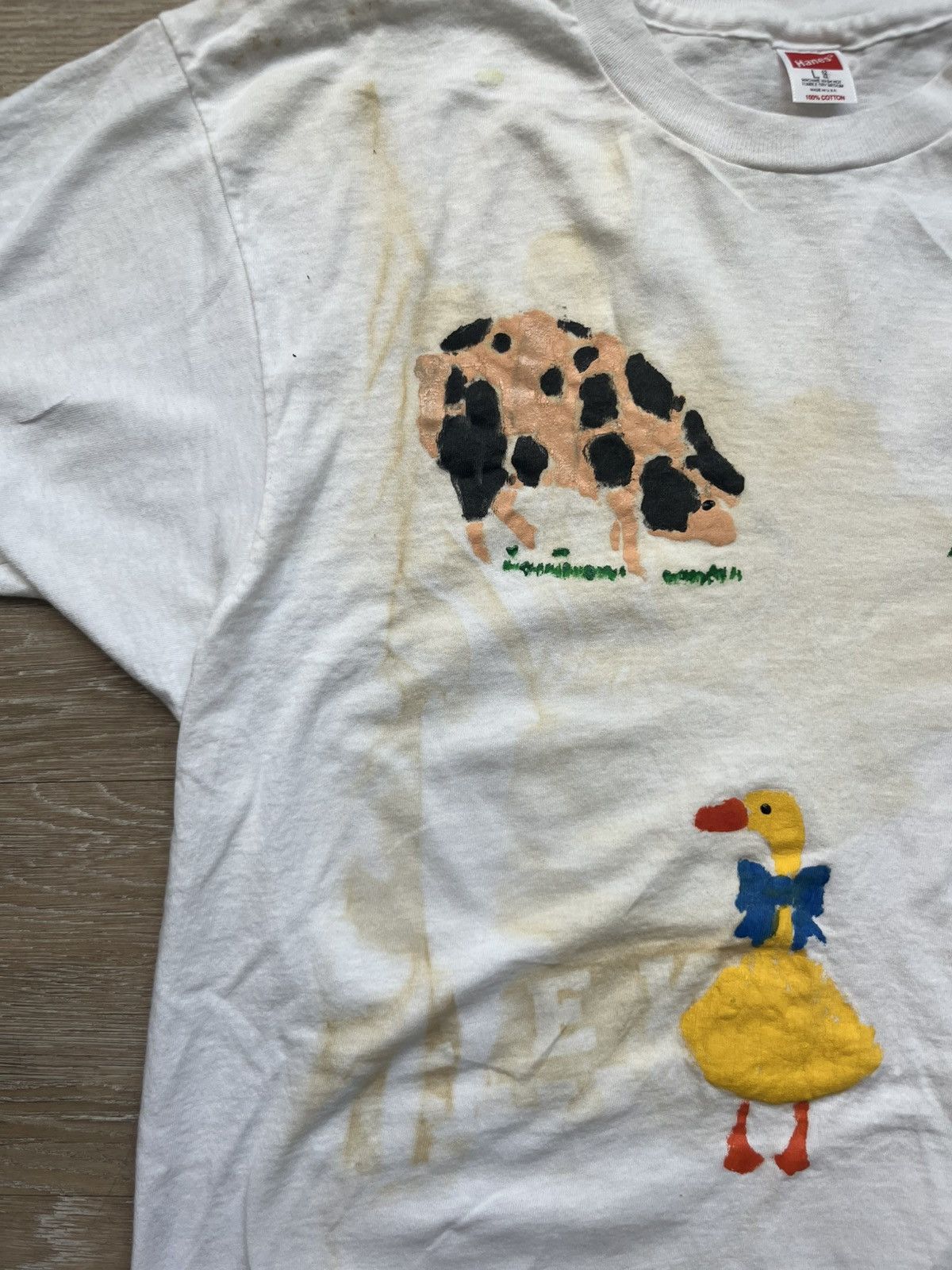 Hanes Vintage 80s Farm Tee Size US M / EU 48-50 / 2 - 5 Thumbnail