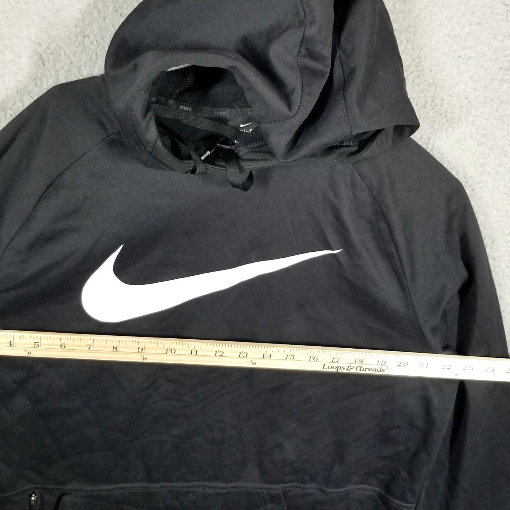 Nike Nike Hoodie Men’s Large Black Swoosh Fleece Pullover Therma Fit Hooded Sweatshirt Pullover Sportswear Regular Fit Size US L / EU 52-54 / 3 - 6 Thumbnail