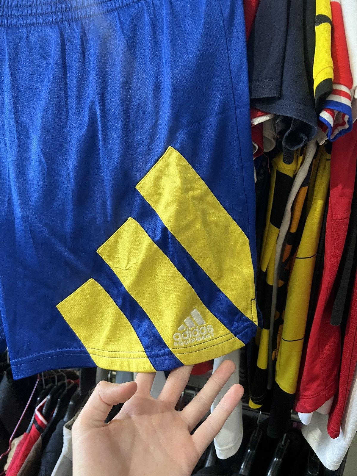 Vintage 80S VINTAGE ADIDAS EQUIPMENT #11 SWEDEN FOOTBALL SHORTS Size US 36 / EU 52 - 4 Thumbnail
