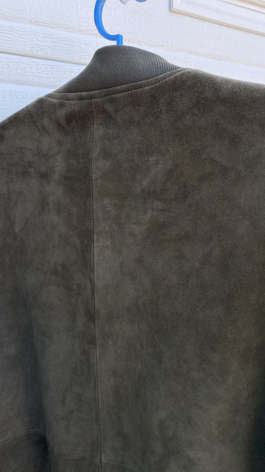 Reiss Reiss Suede Bomber Jacket - Medium - Olive Green Size US M / EU 48-50 / 2 - 12 Thumbnail
